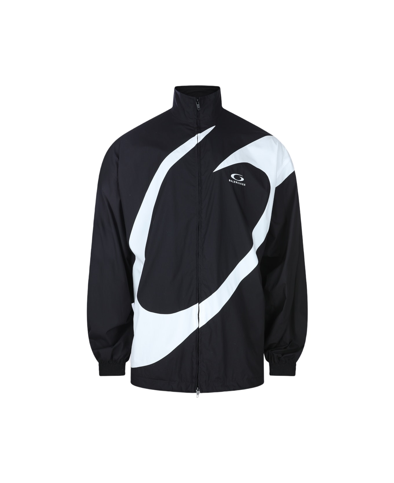 Balenciaga Black Cotton Casual Jacket - Black