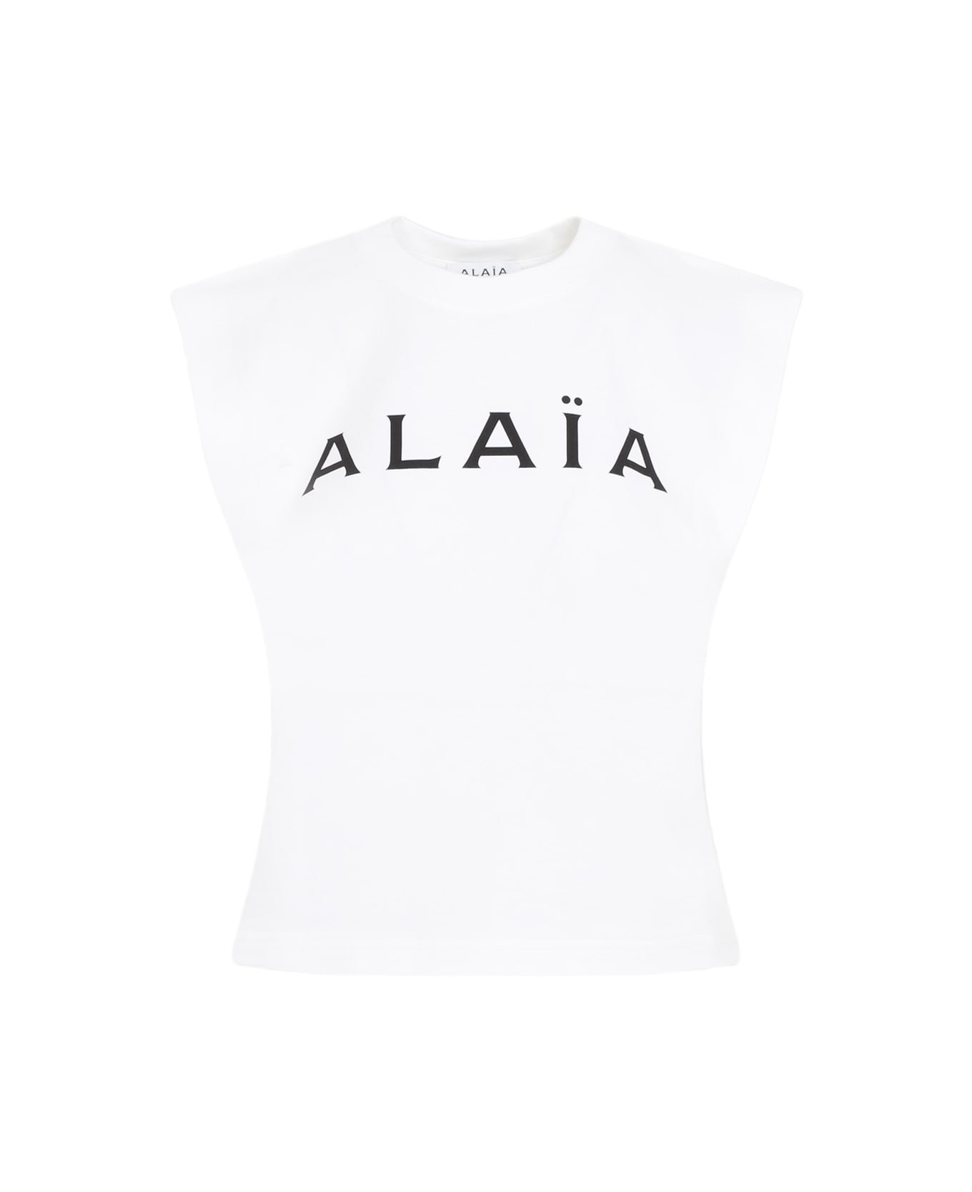 Alaia Alaïa Logo Cotton T-shirt - Blanc Noir