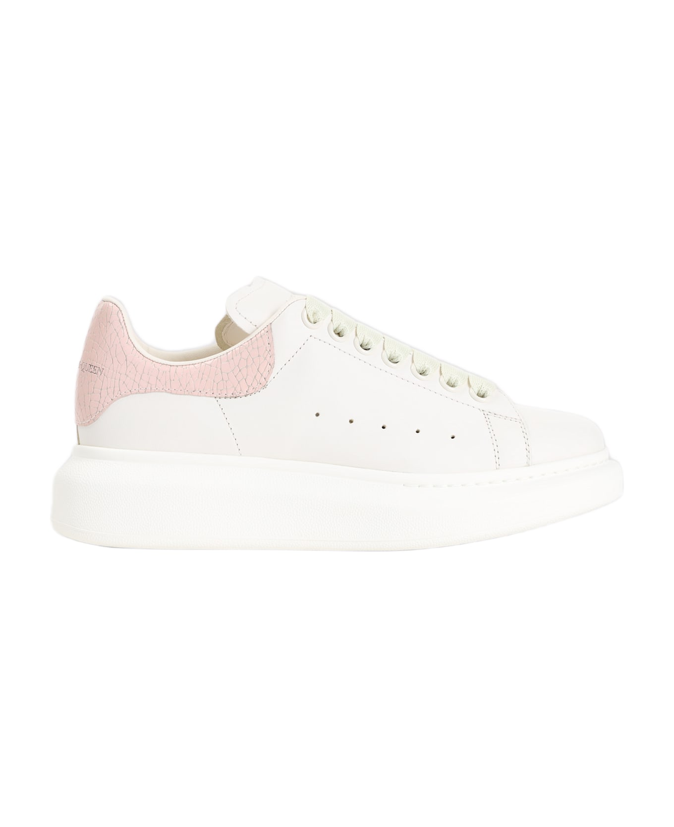 Alexander McQueen Leather Sneakers - Off White/pink