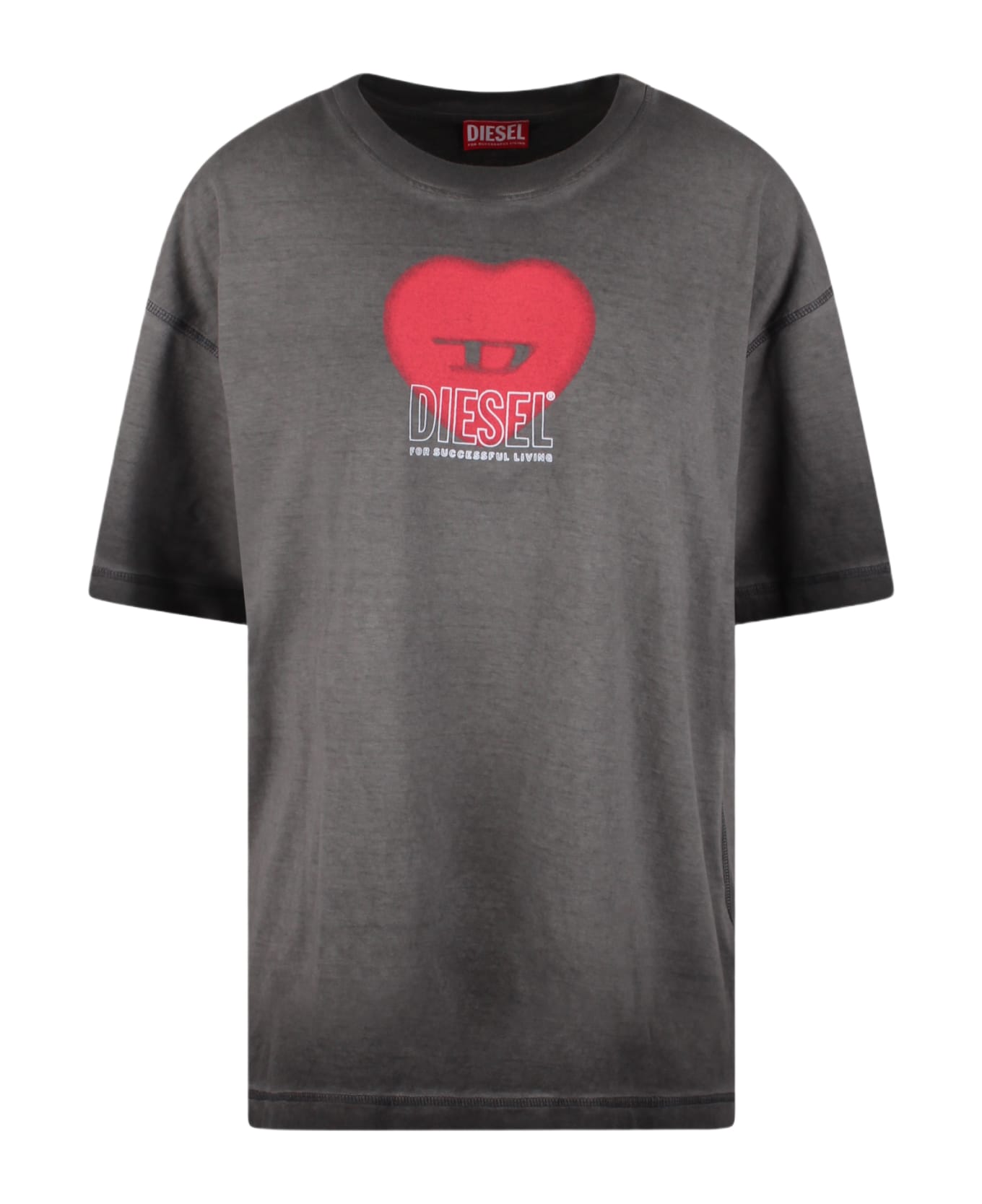 Diesel T-shirt With Heart-print