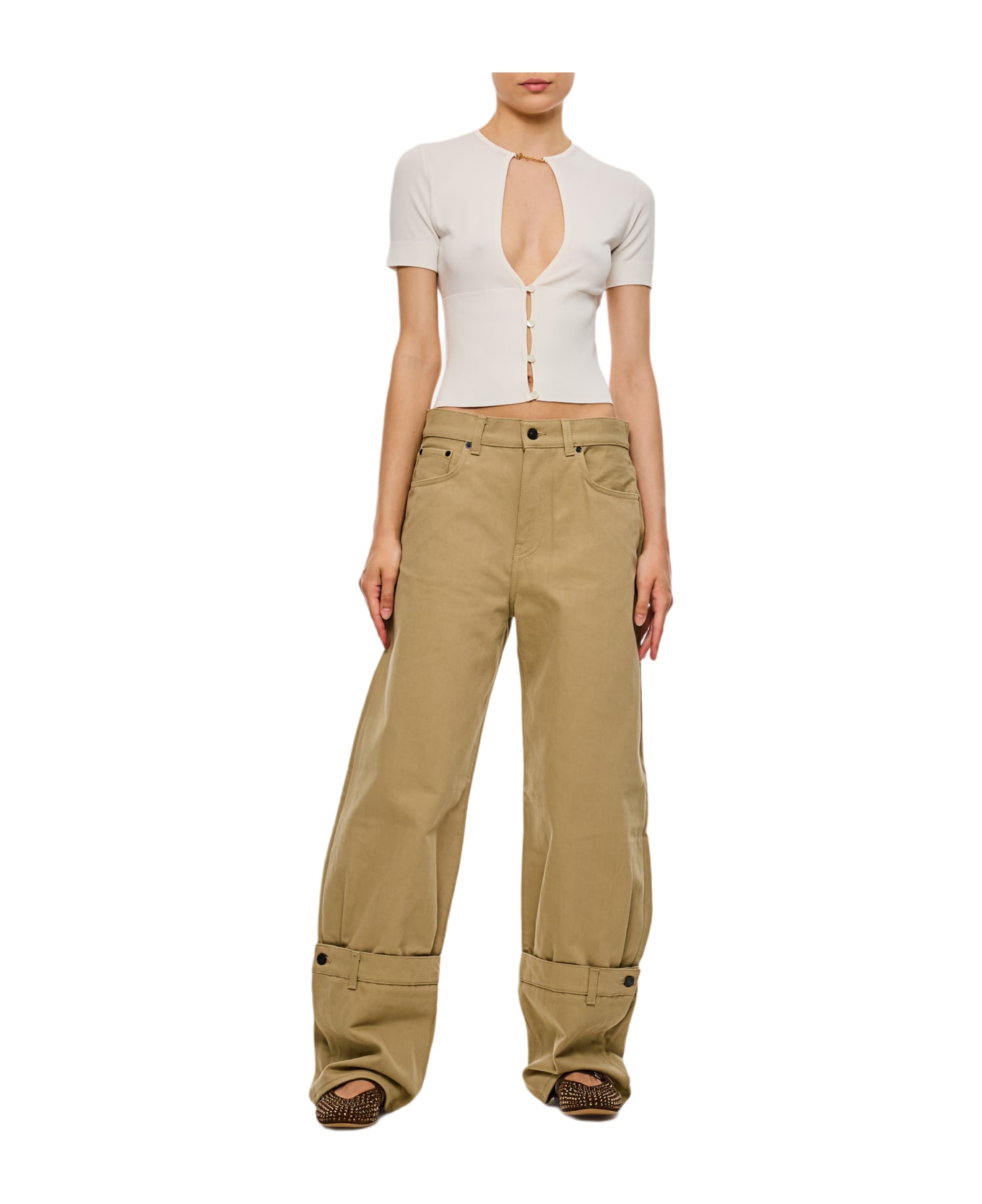 Haikure Hurley Bullley Denim Pants - BEIGE