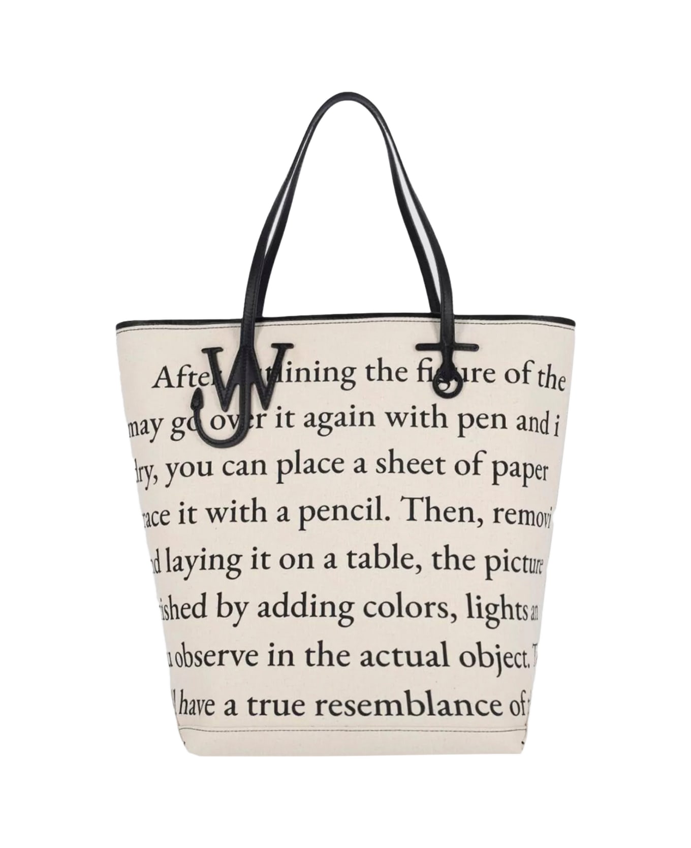 J.W. Anderson Cotton Blend Anchor Shopping Bag - Ivory