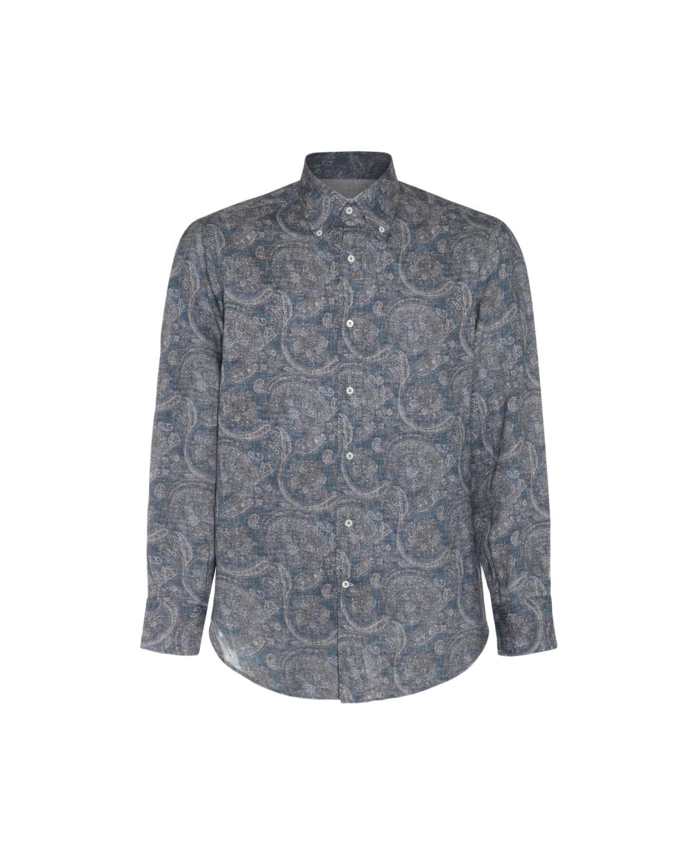 Brunello Cucinelli Basic Fit Linen Shirt - Stampa シャツ