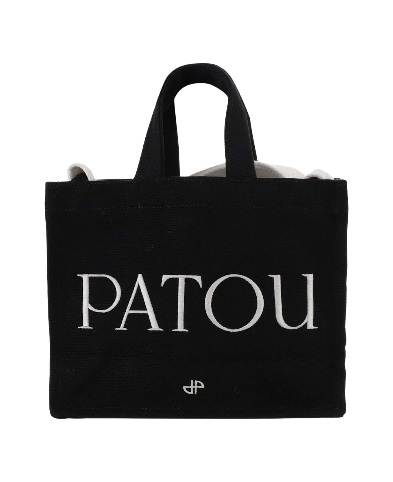 Patou Cotton Tote Bag - Black