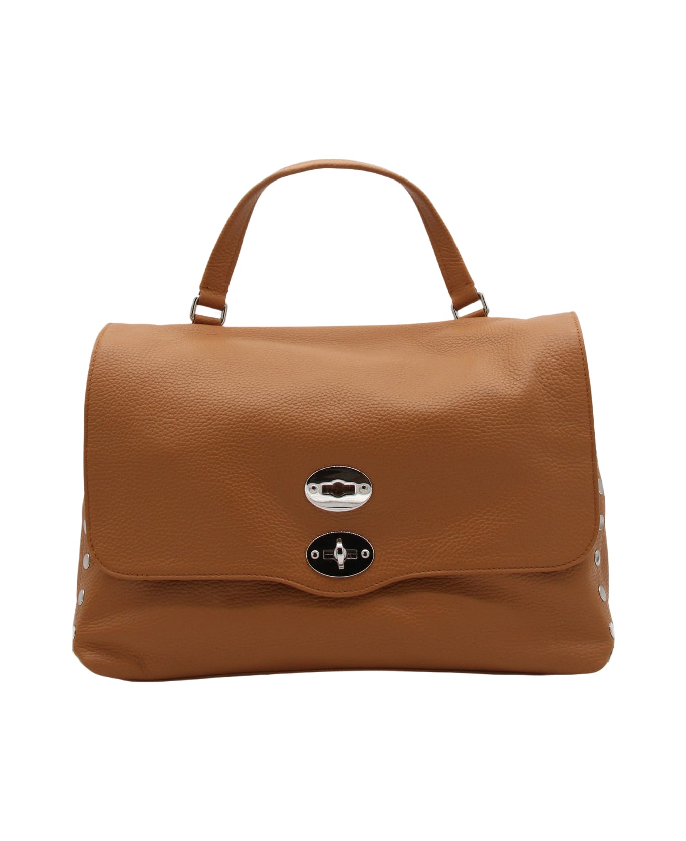 Zanellato Brown Leather Postina S Top Handle Bag - Brown
