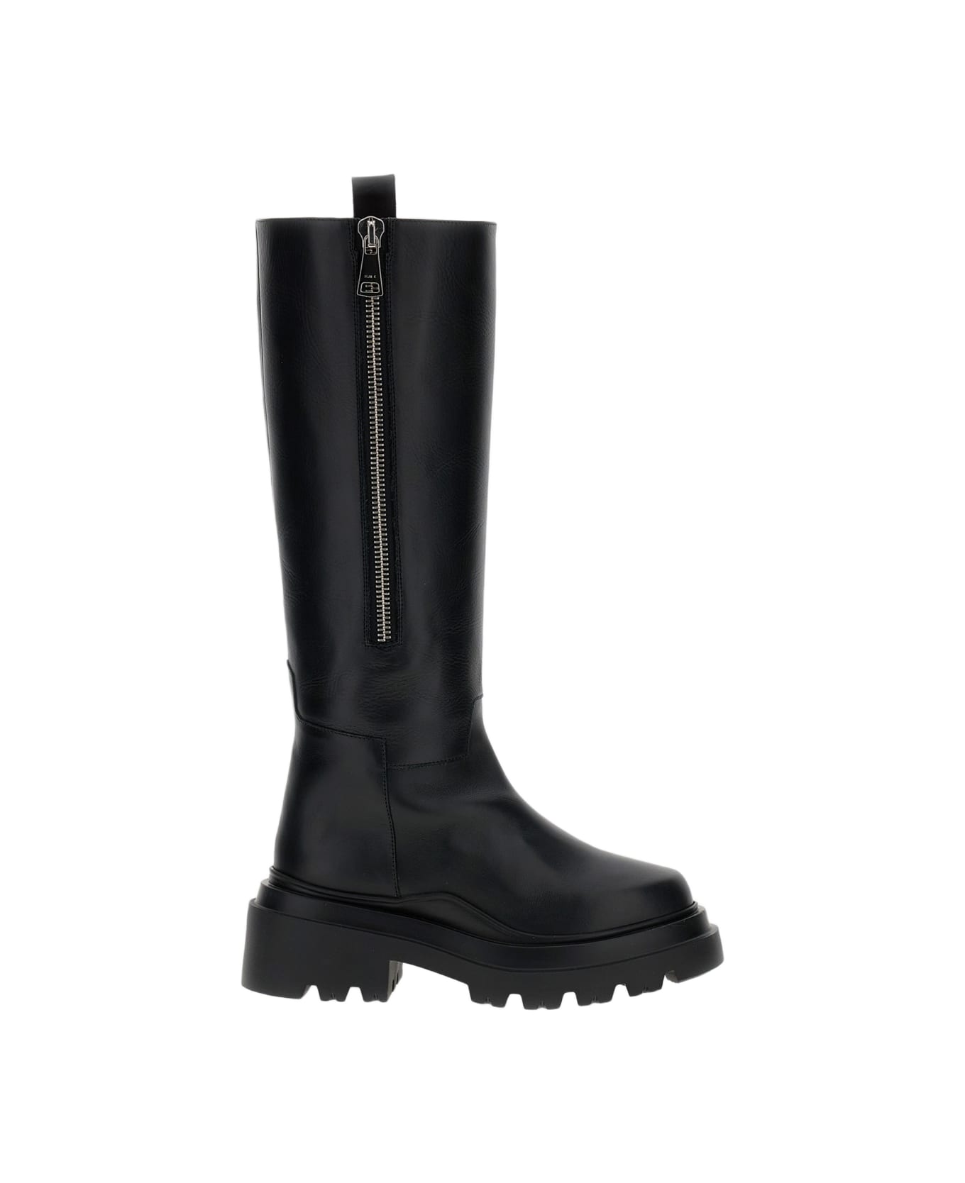 Plan C Knee-high Zip Boots - Black