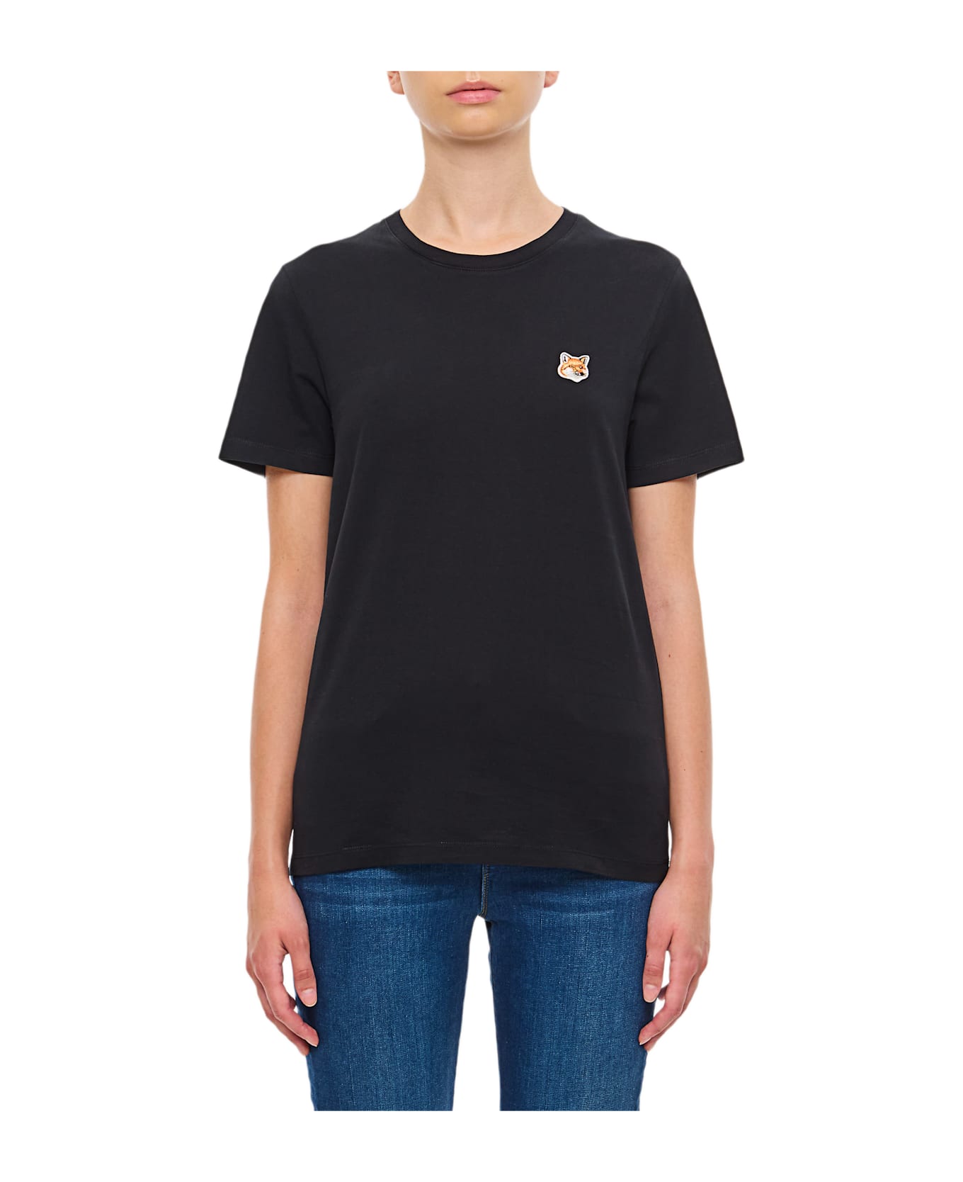Maison Kitsuné Fox Head Patch Regular Tee Shirt - Black