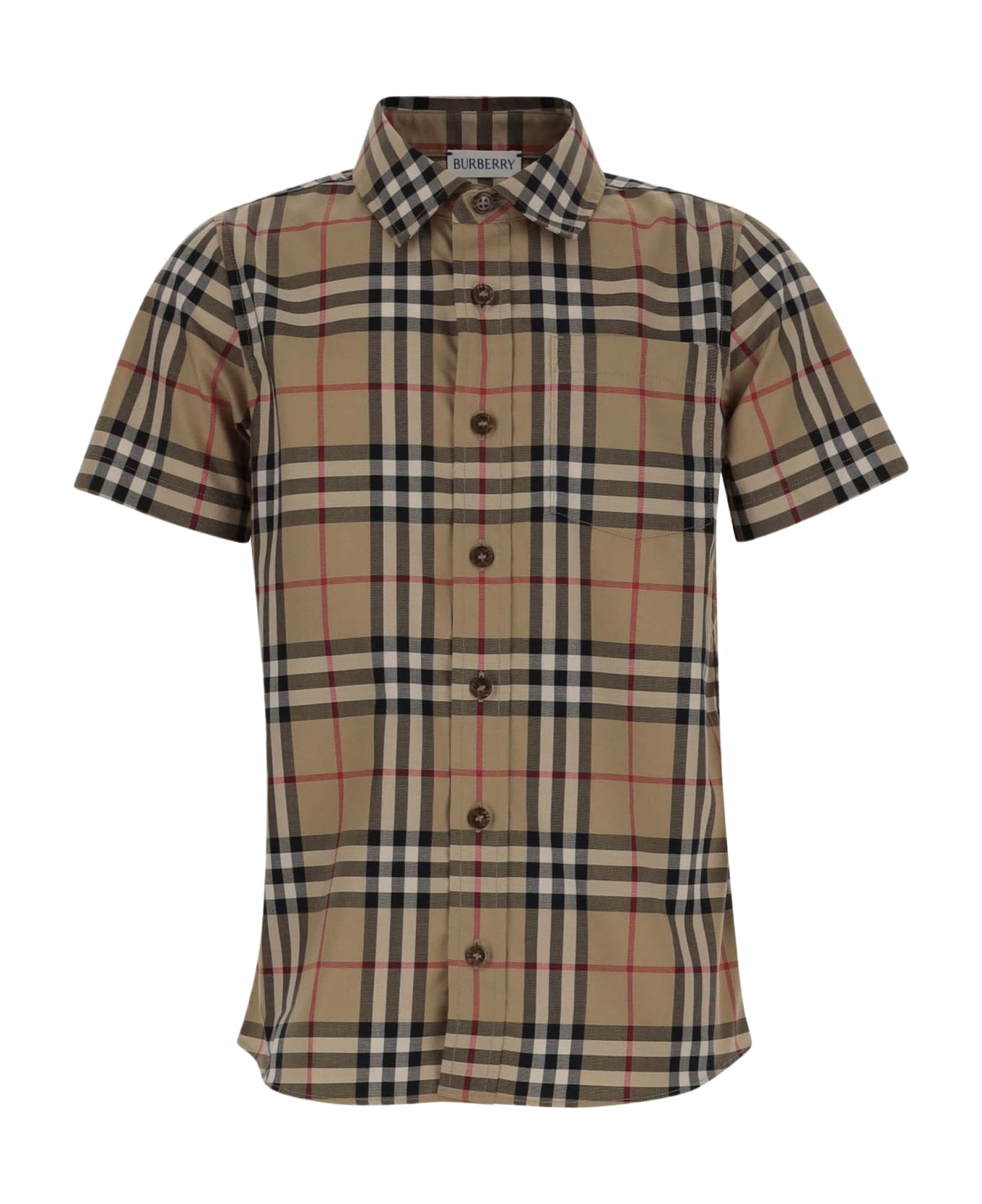 Burberry Stretch Cotton Shirt - Red シャツ