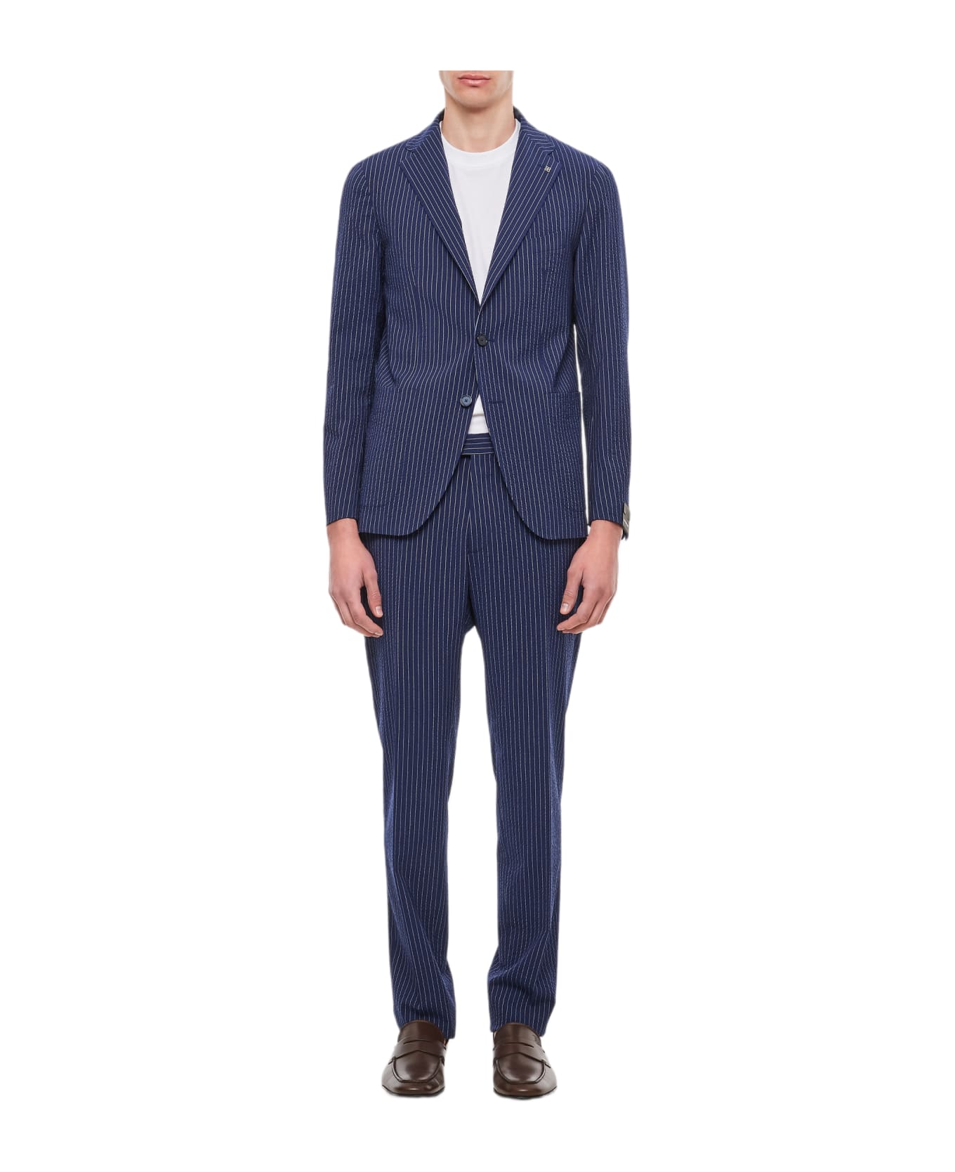 Tagliatore Montecarlo Pinstripe Suit - Blue