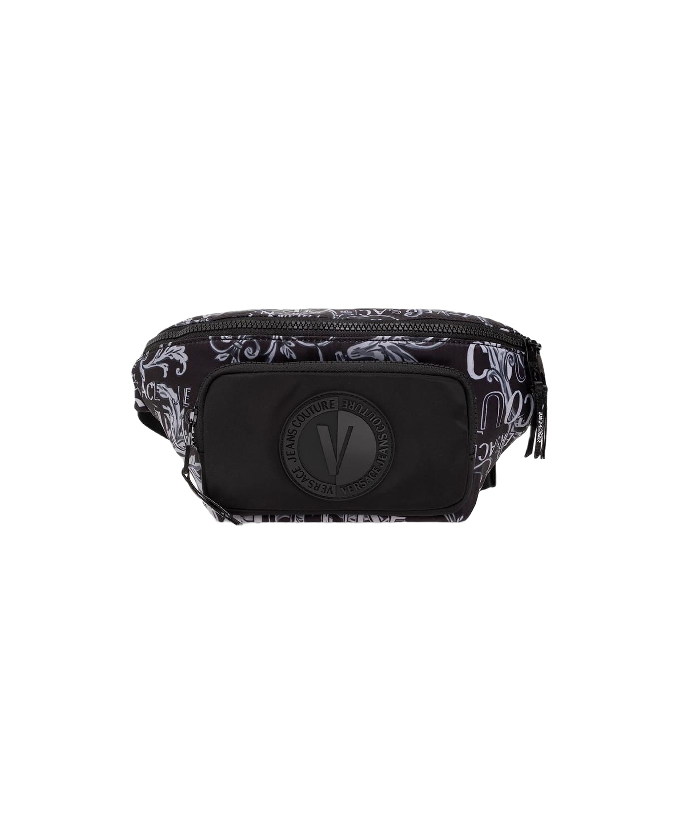 Versace Jeans Couture Black Waist Bag - Black Grey