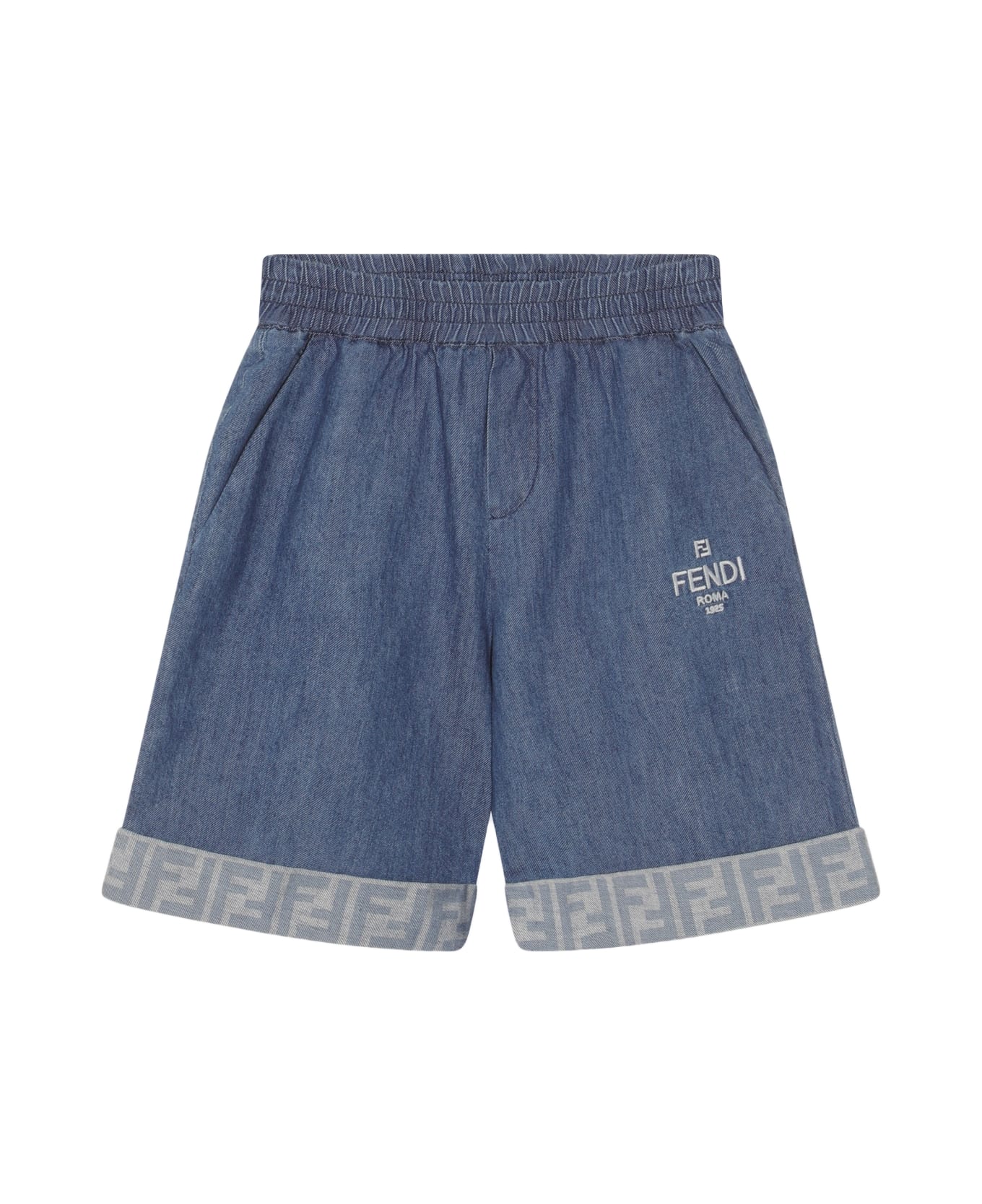 Fendi Blue Cotton Short - Blue