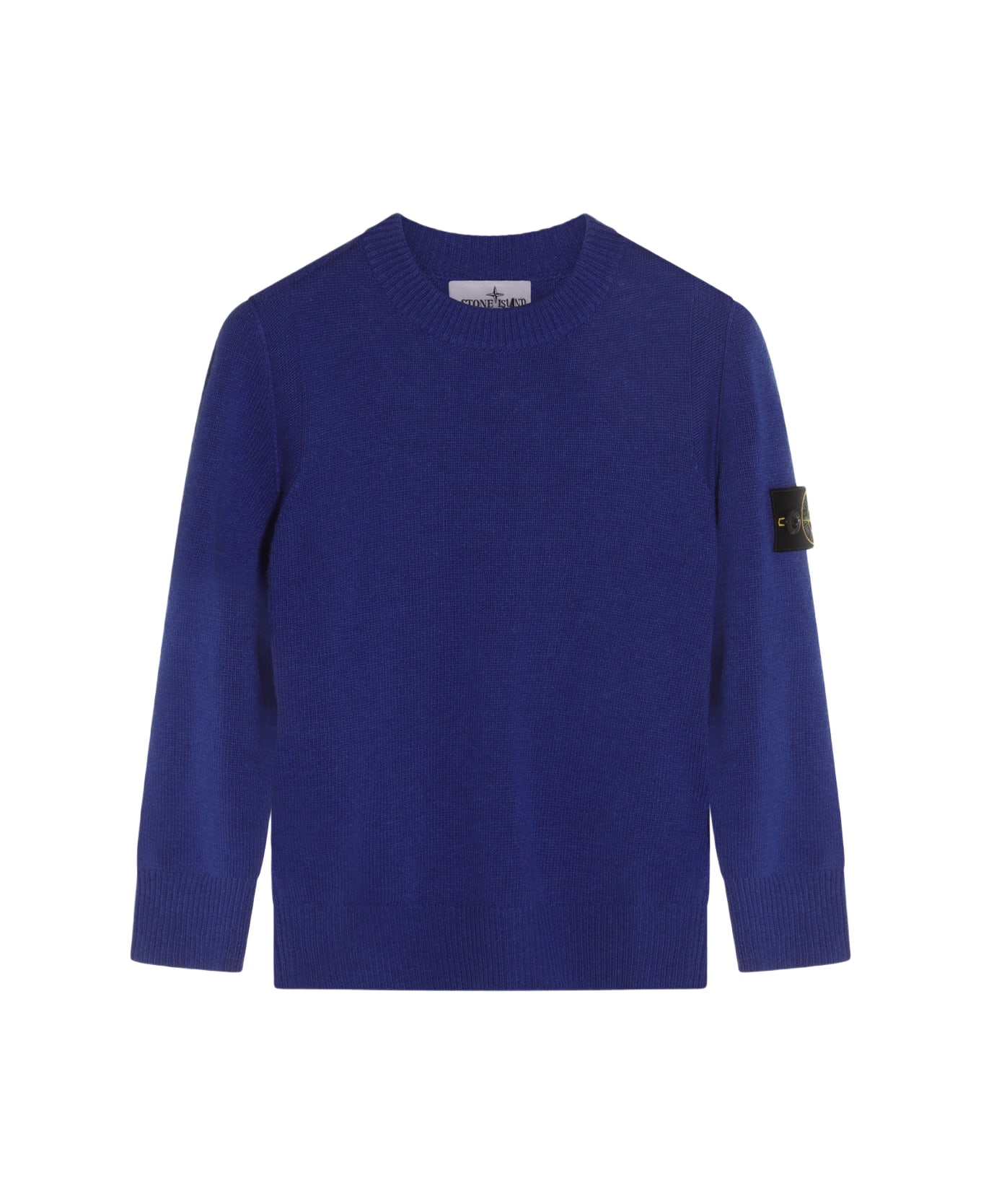 Stone Island Blue Wool Knitwear - BRIGHT BLUE