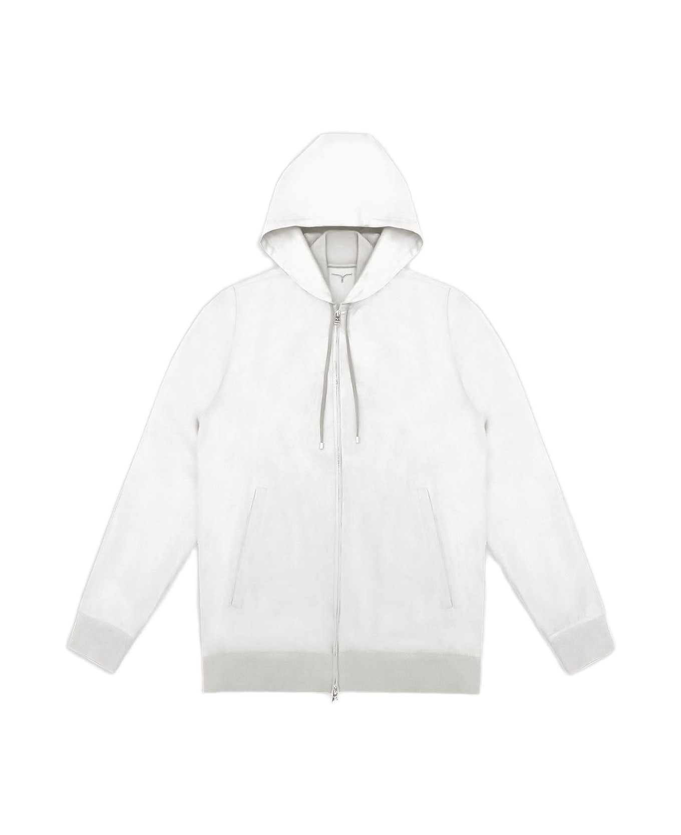 Larusmiani Hodded Jacket 
korfu
 Fleece - White