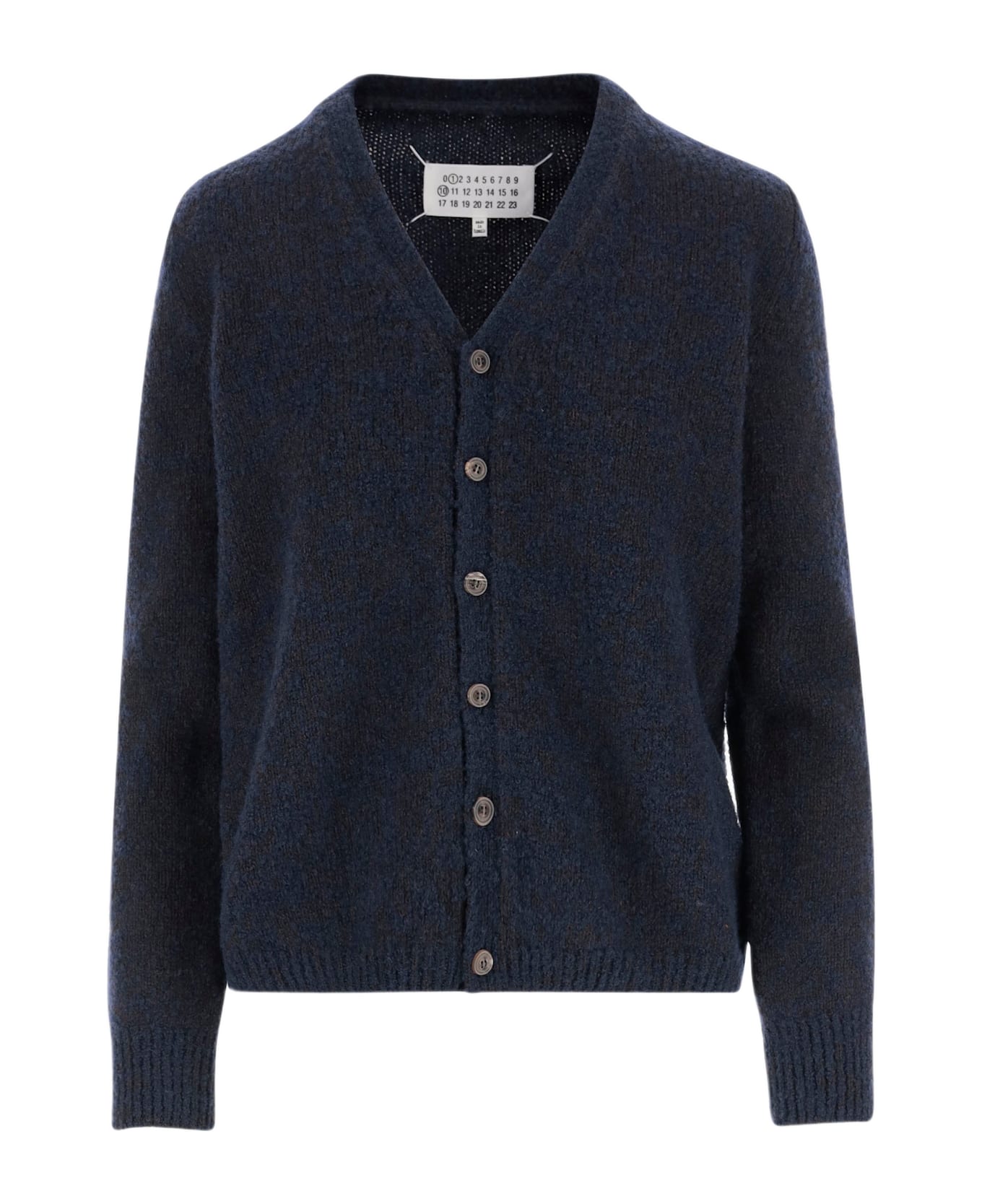 Maison Margiela Wool Blend Cardigan - Blue