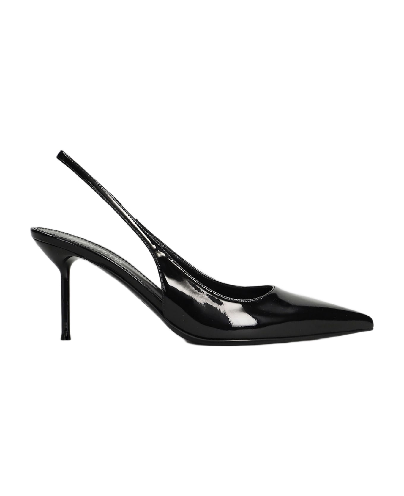 Paris Texas Lidia Slingback 70 Pumps In Black Patent Leather - black
