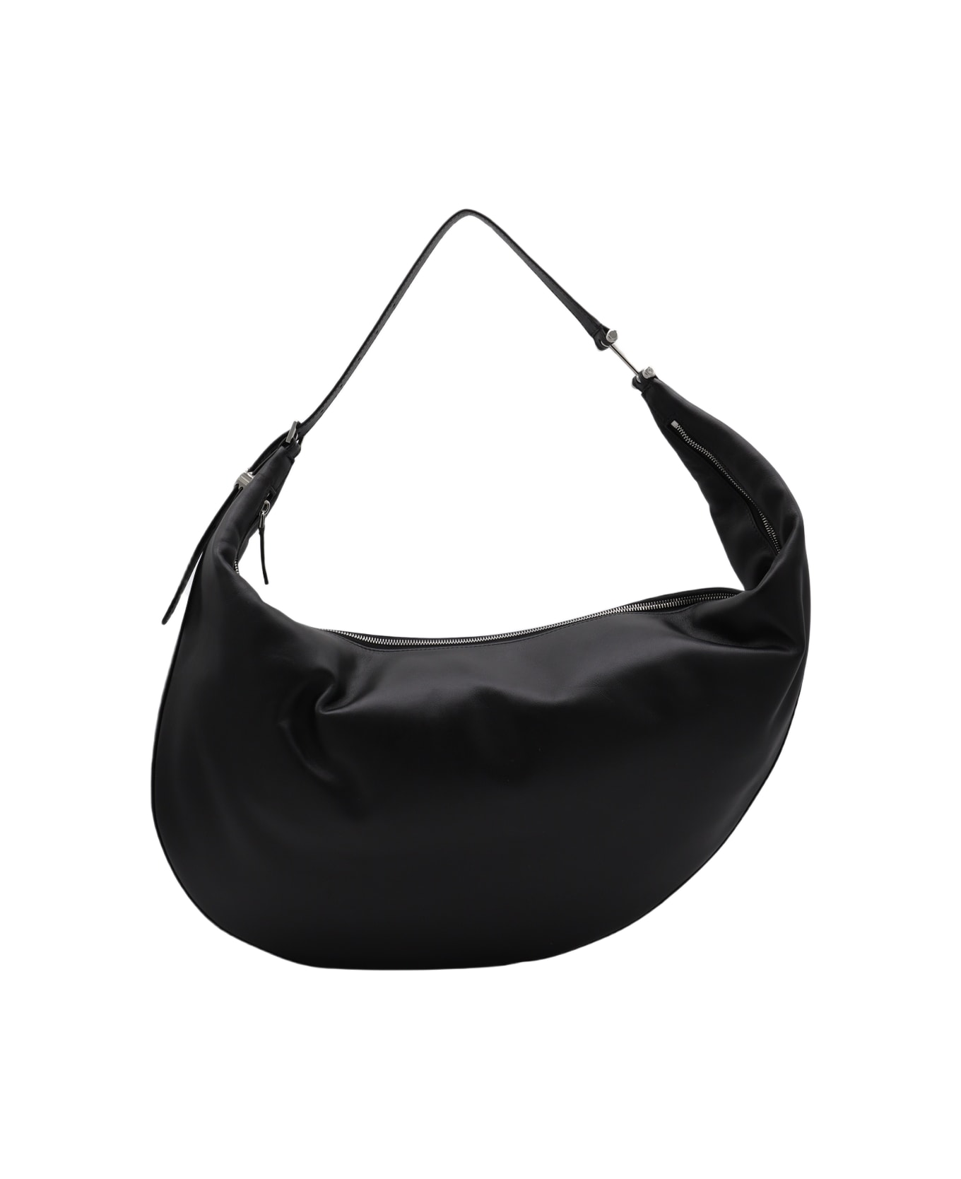 Marni Black Leather Hobo Dot Shoulder Bag - Black