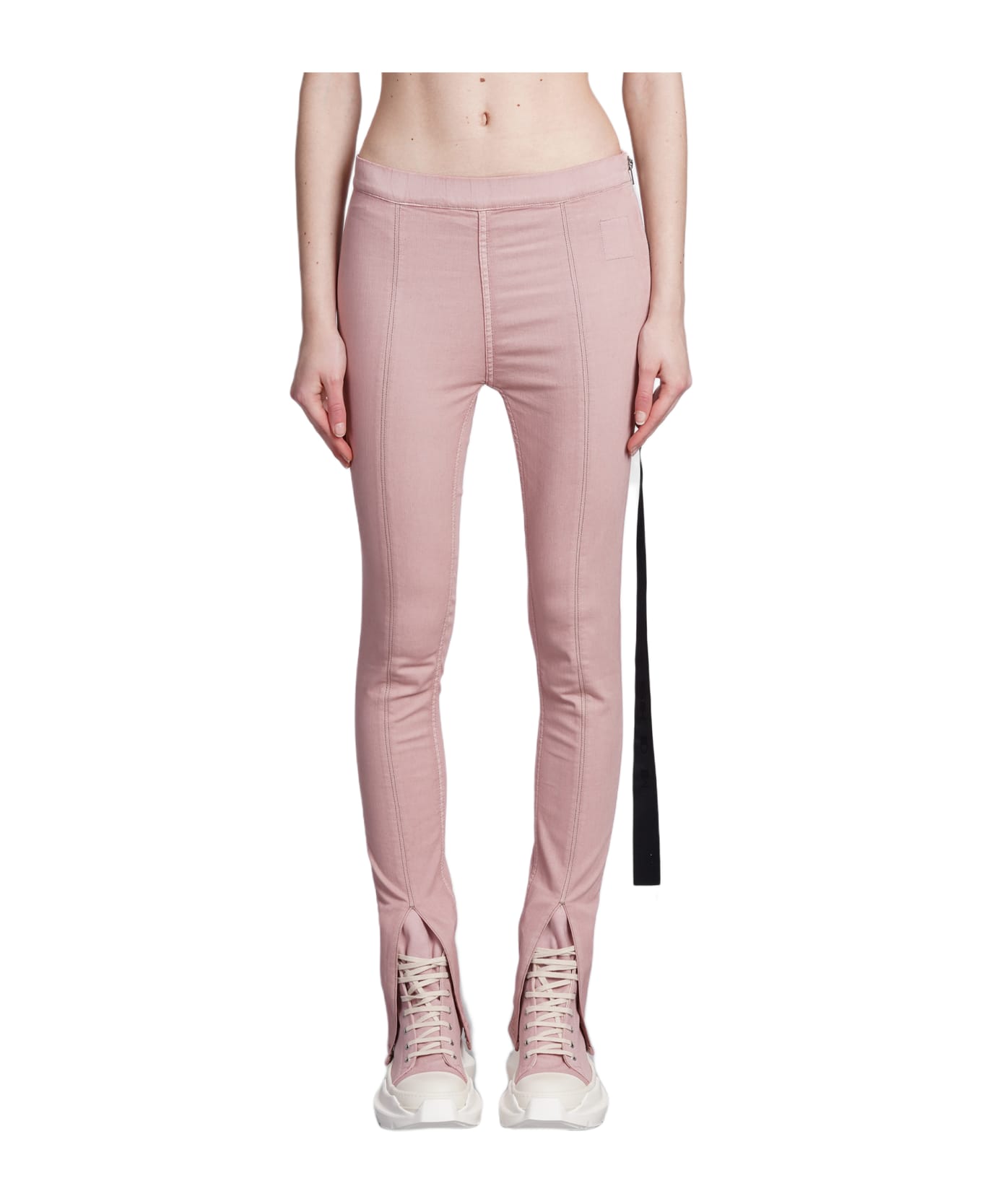 DRKSHDW Slit Front Leggins Leggings In Rose-pink Cotton - rose-pink