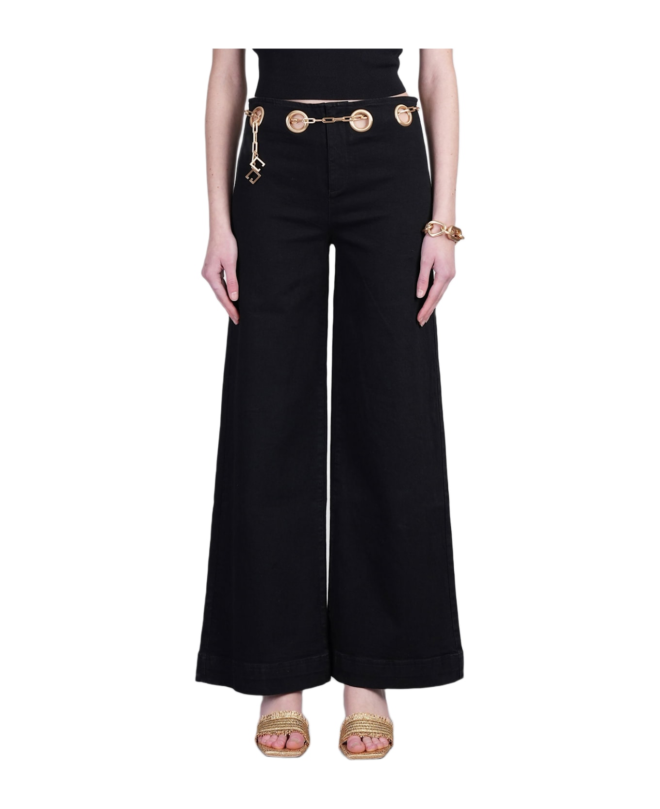 Cult Gaia Sydney Pants In Black Cotton - black