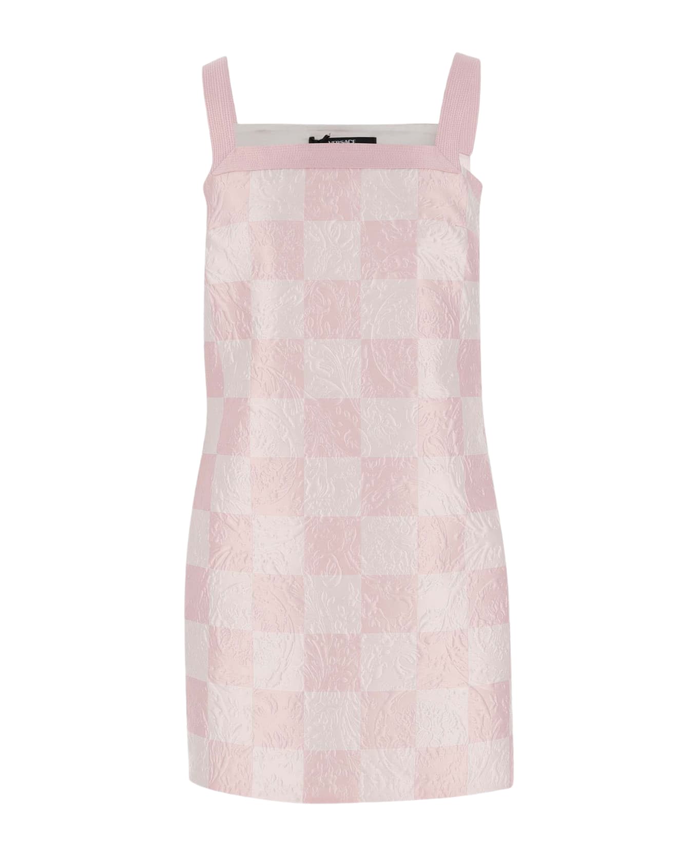 Versace Silk Blend Duchesse Mini Dress - Pink