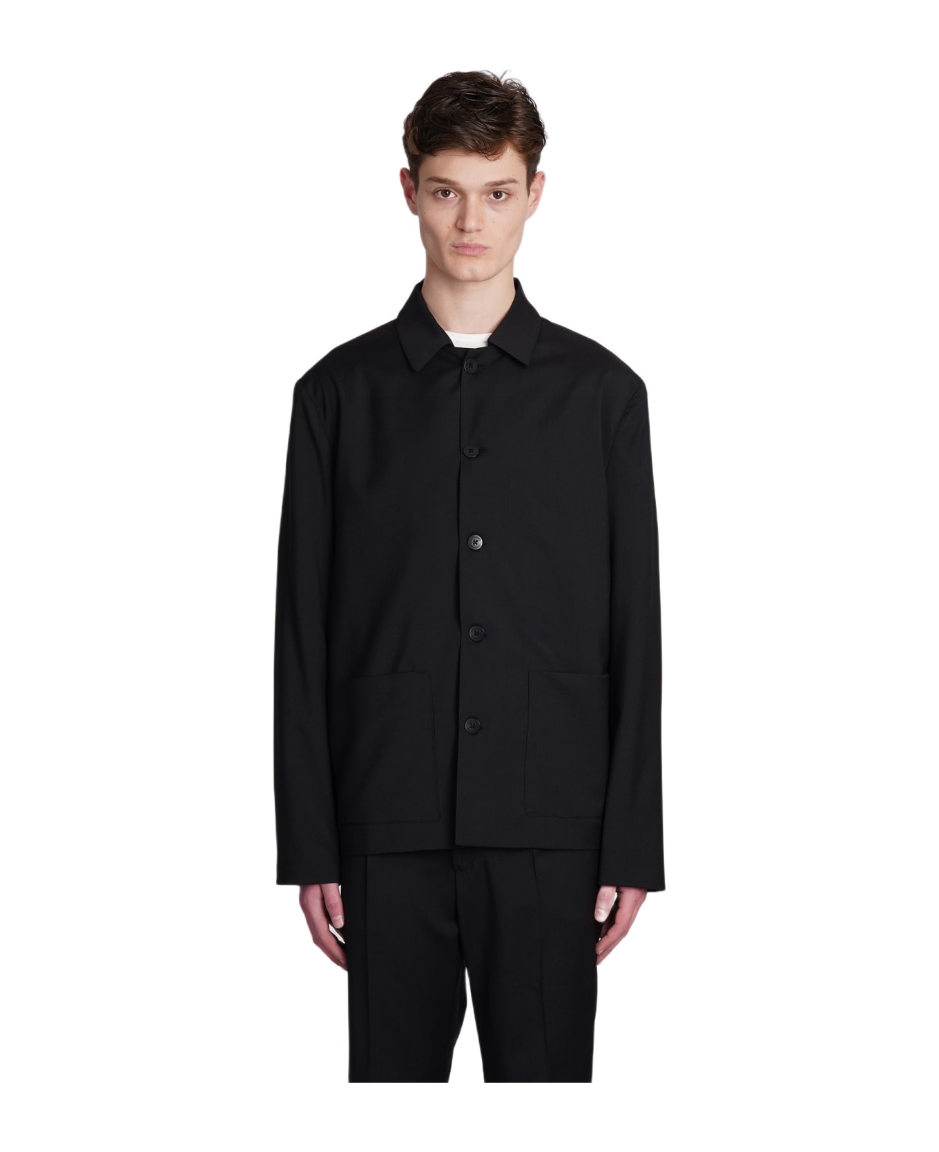costumein Timisoara Casual Jacket In Black Wool - black