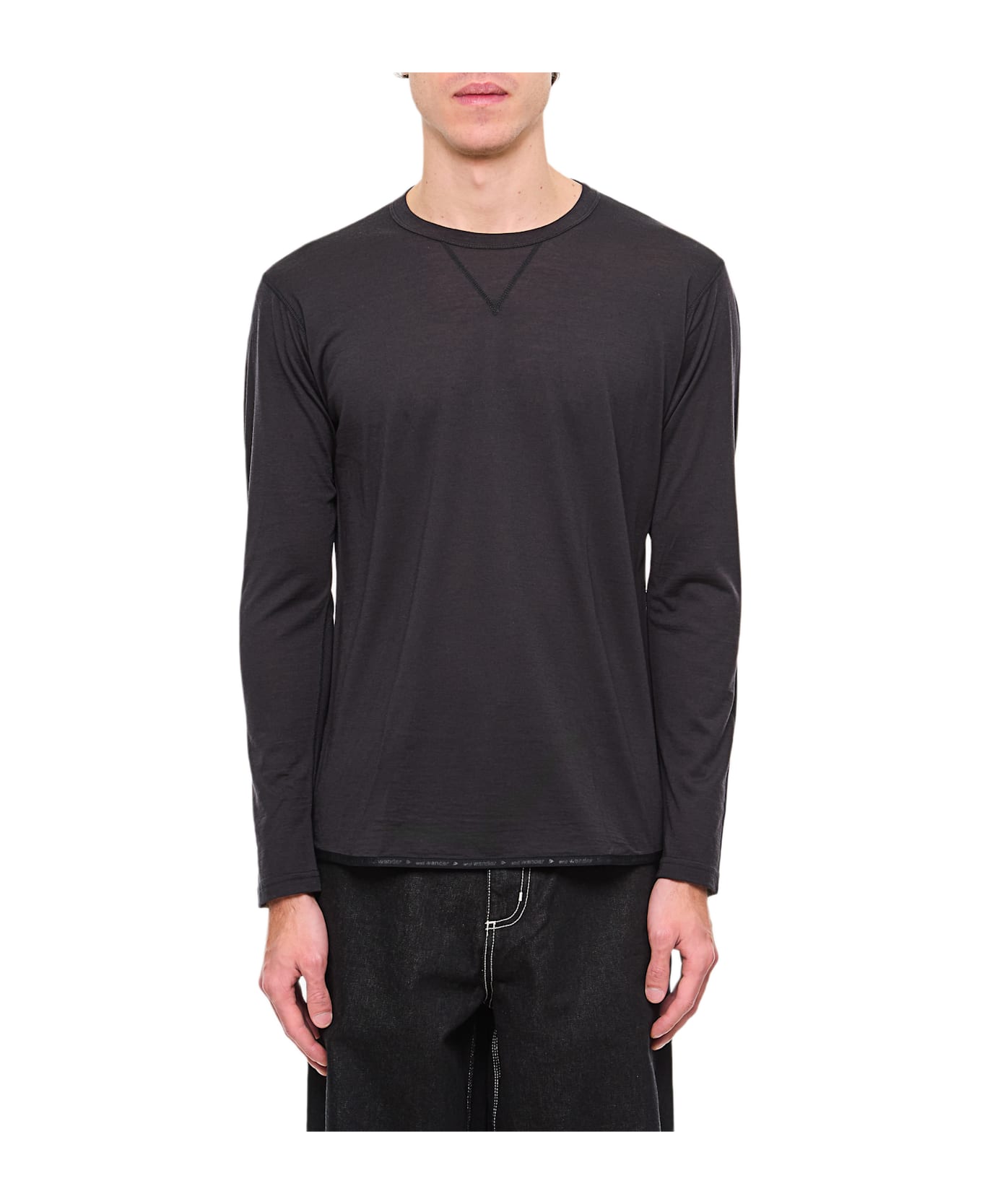 And Wander Long Sleeve Tee - Black