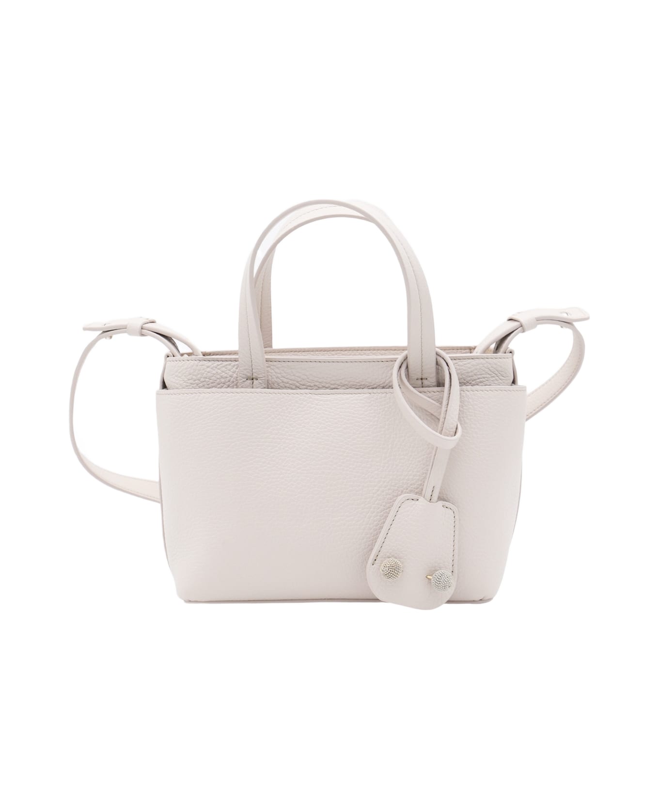 Fabiana Filippi White Leather Top Handle Bag - MARMO