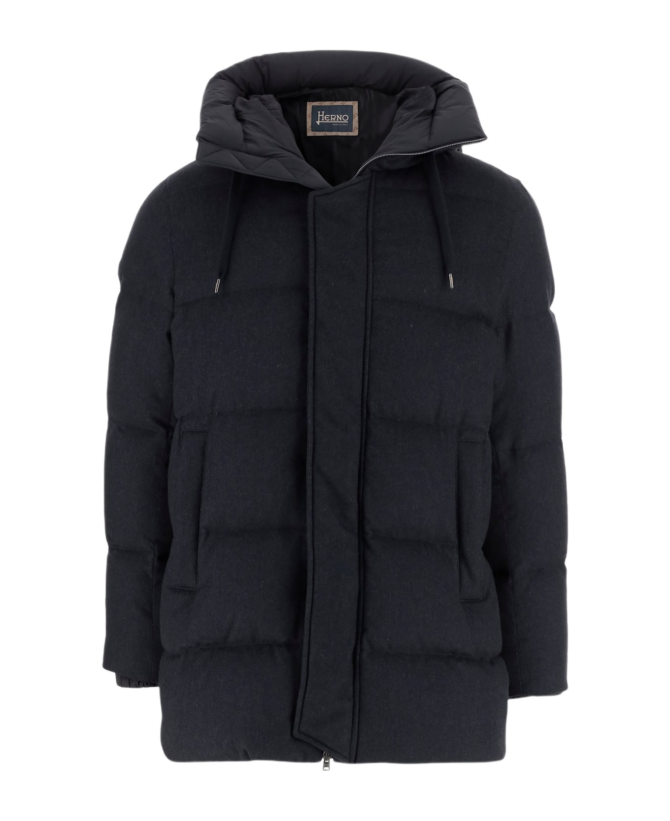 Herno Silk And Cashmere Padded Down Jacket - Blue