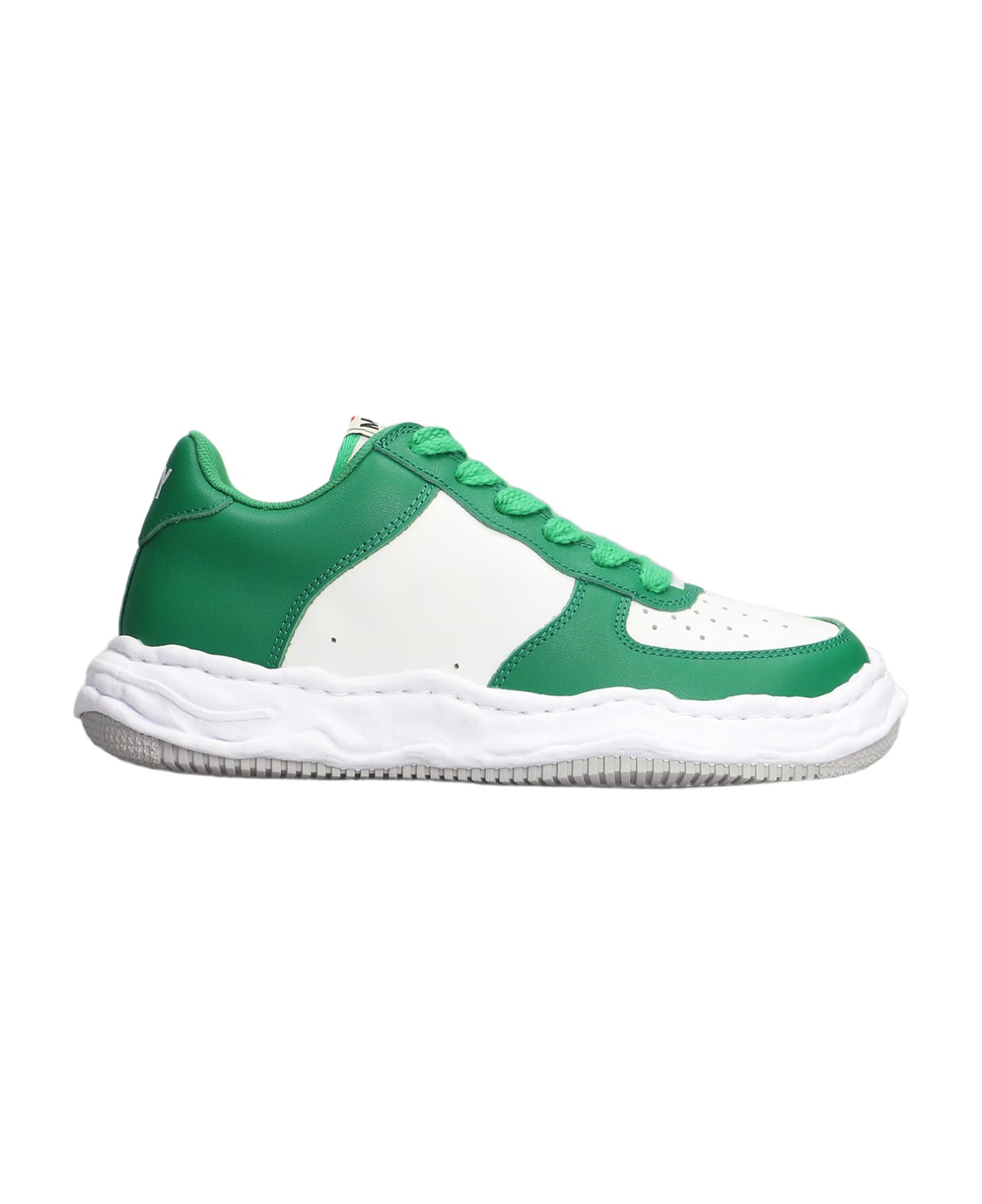 Mihara Yasuhiro Waney Sneakers In Green Leather - green スニーカー