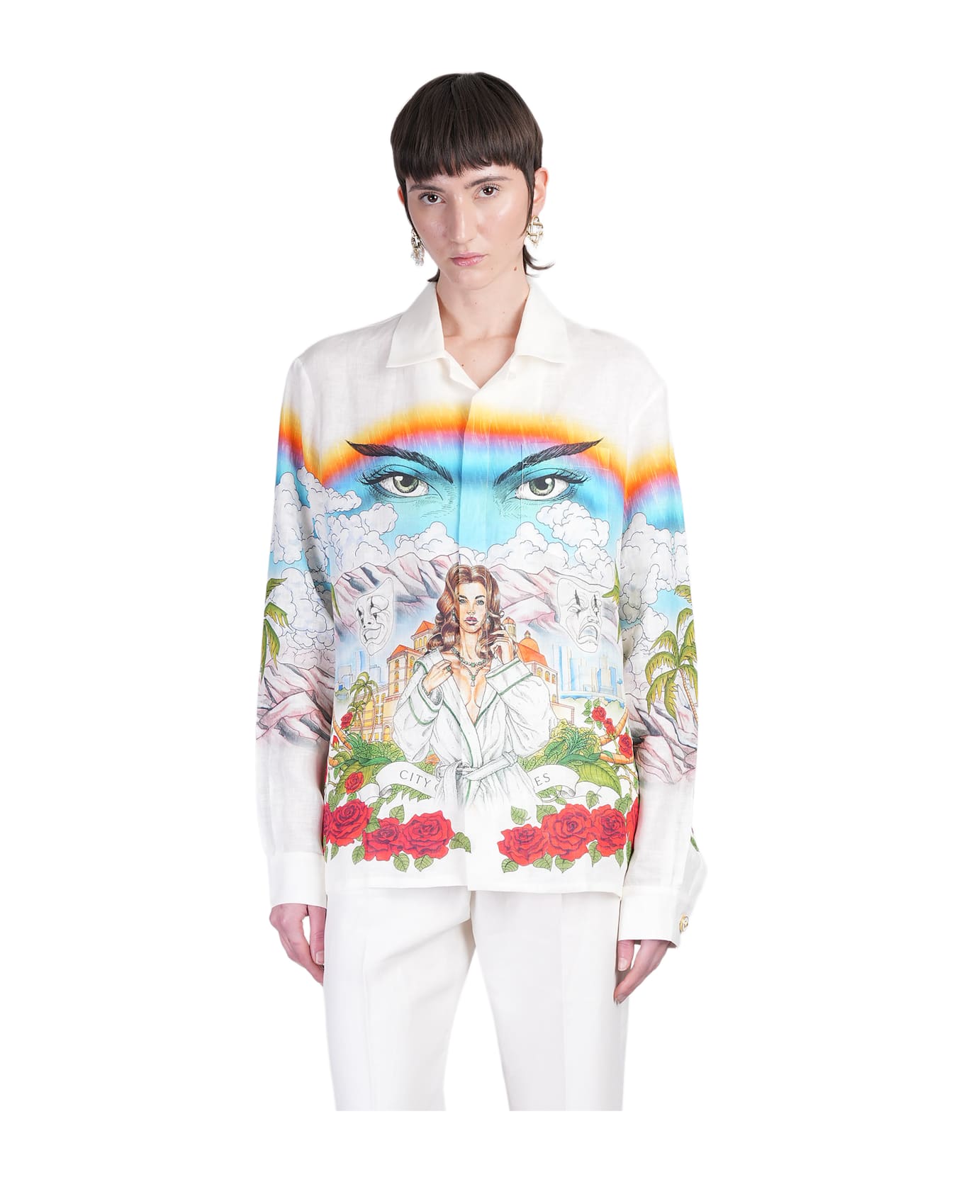 Casablanca Shirt In Multicolor Silk - multicolor