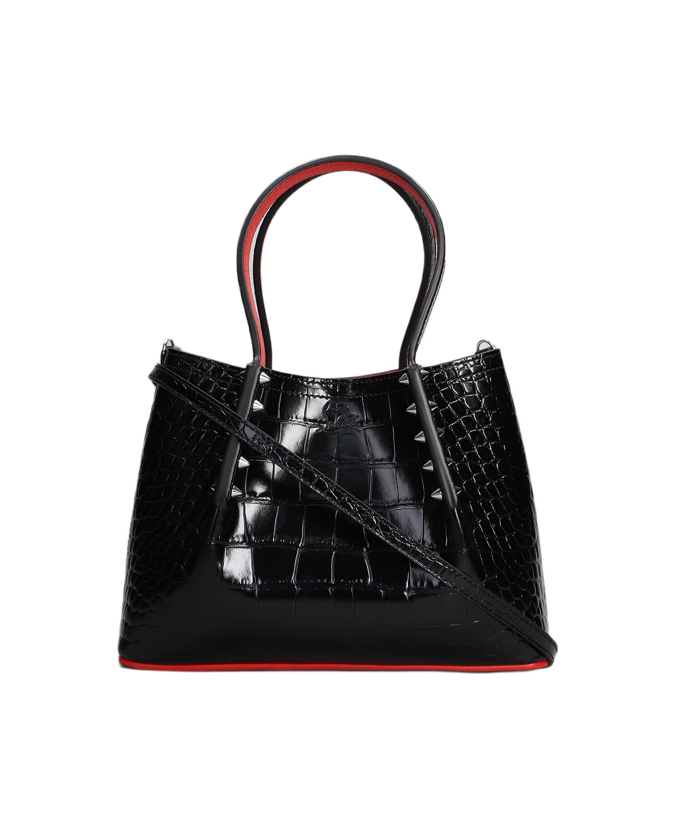 Christian Louboutin Cabarock Mini Tote In Black Leather - black