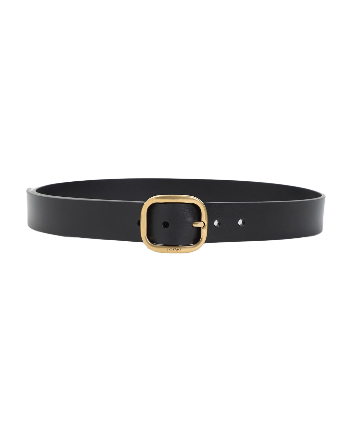 Loewe Rounded Soft 3.5cm Belt - Black Gold