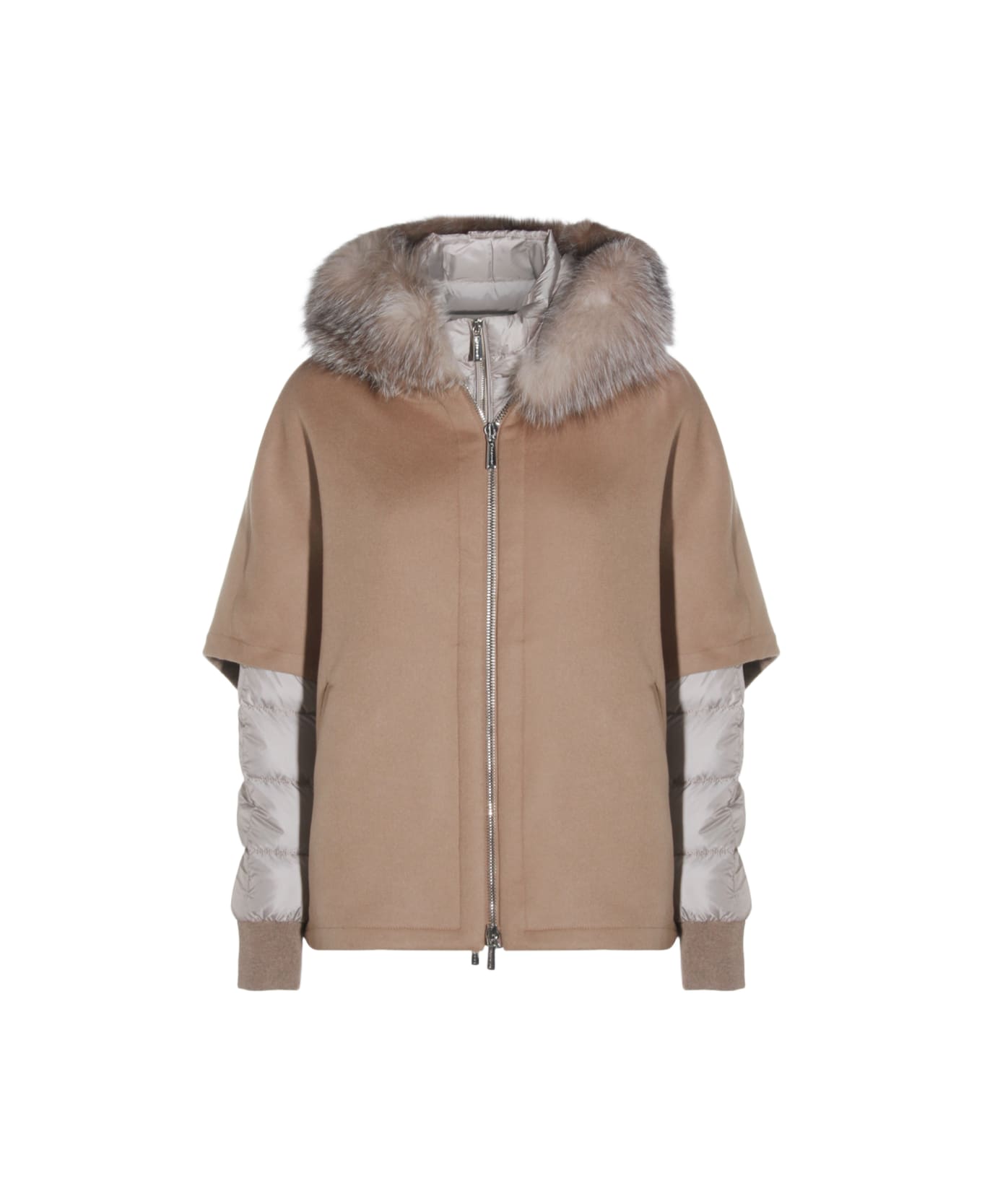 Moorer Brown Wool Pegaso Down Jacket - Brown