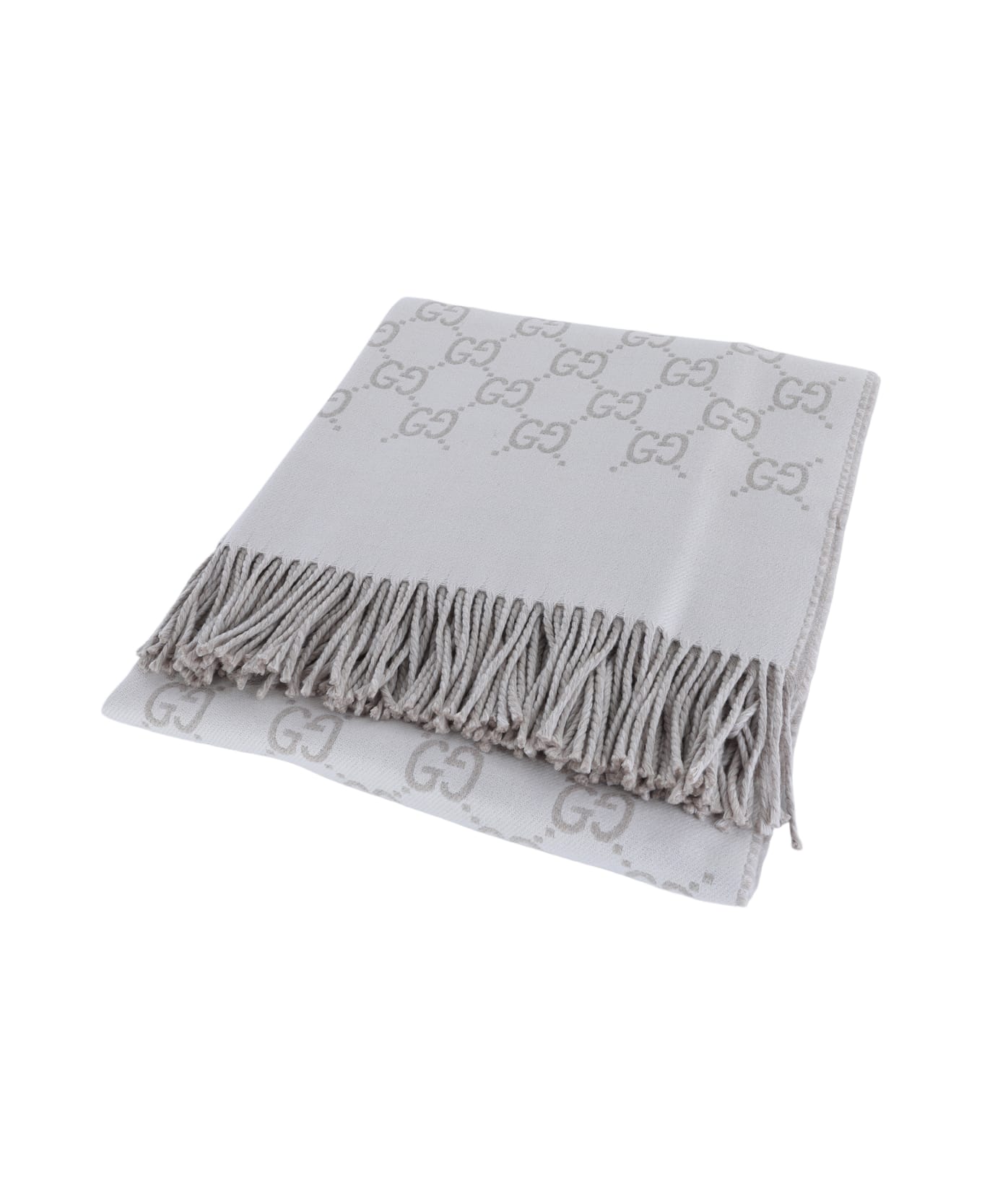 Gucci Beige Wool Scarf - Beige