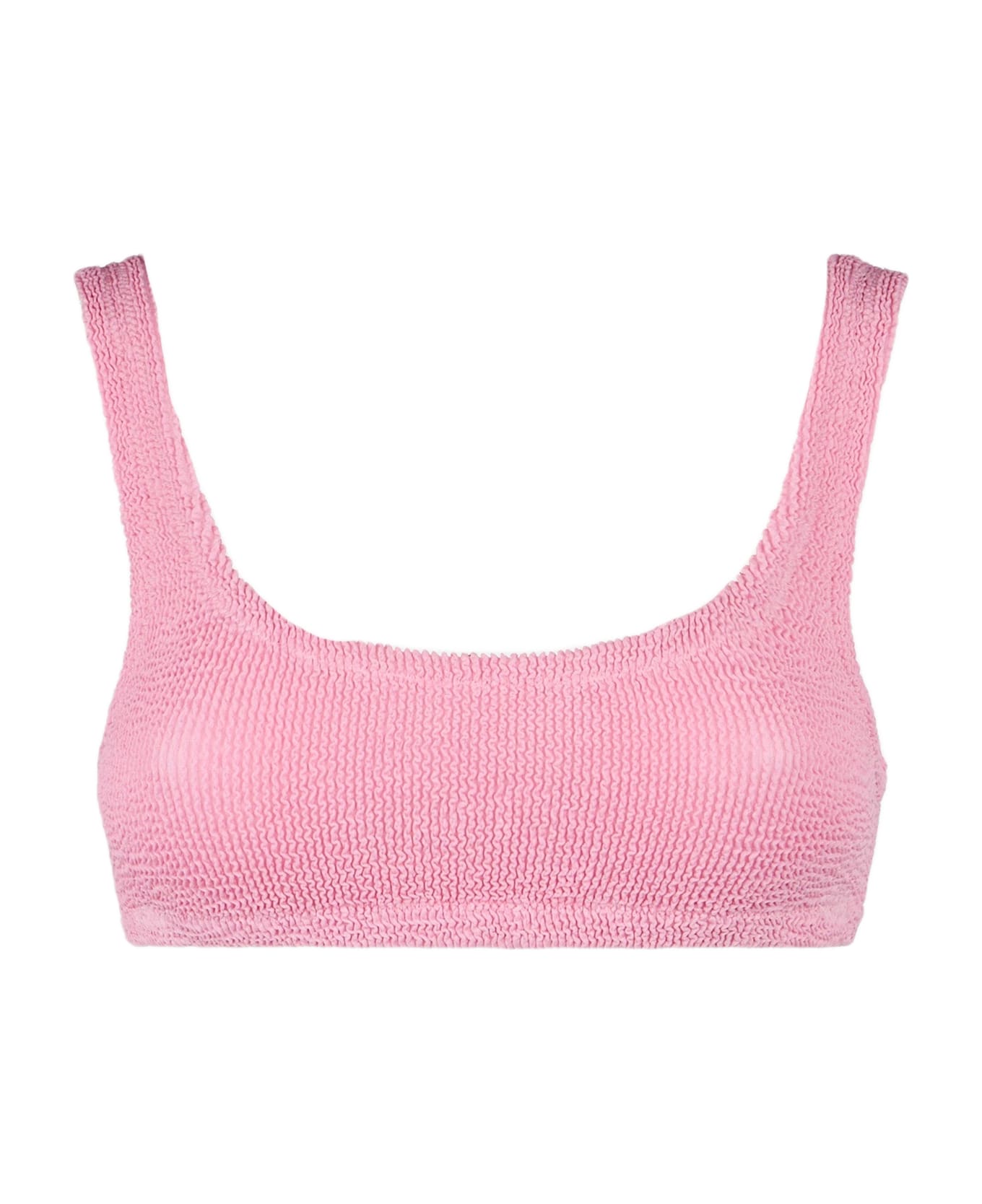 MC2 Saint Barth Woman Pink Crinkle Bralette Top Swimsuit - PINK