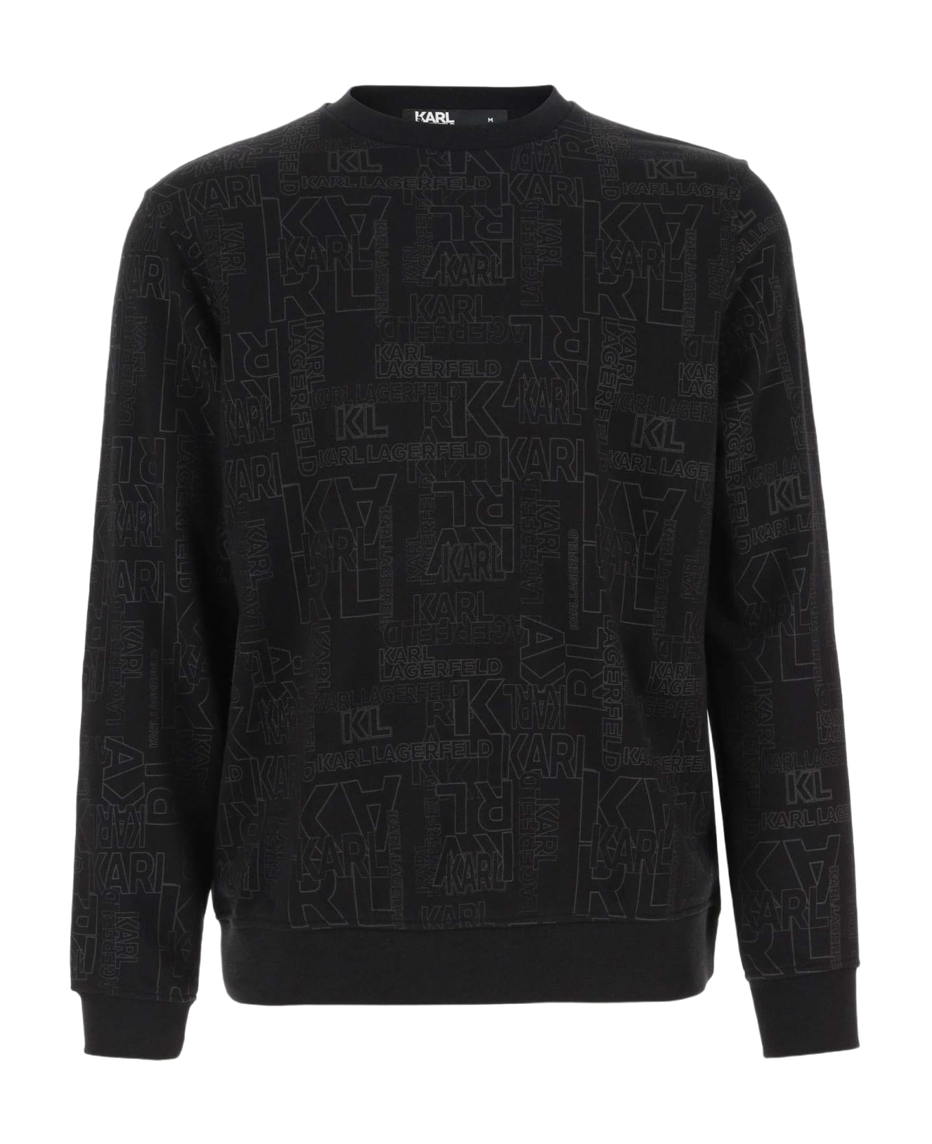Karl Lagerfeld Cotton Blend Sweatshirt With Logo - Black フリース