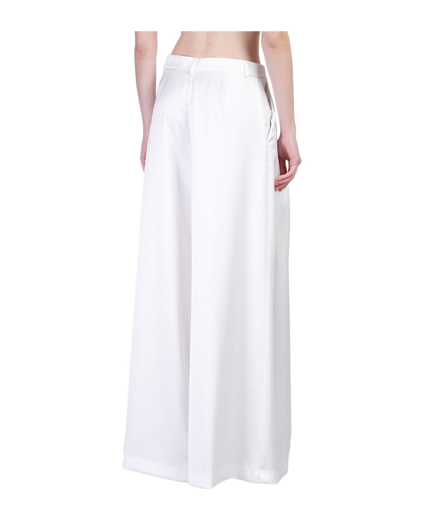 The Andamane Tara Pants In White Polyester - white