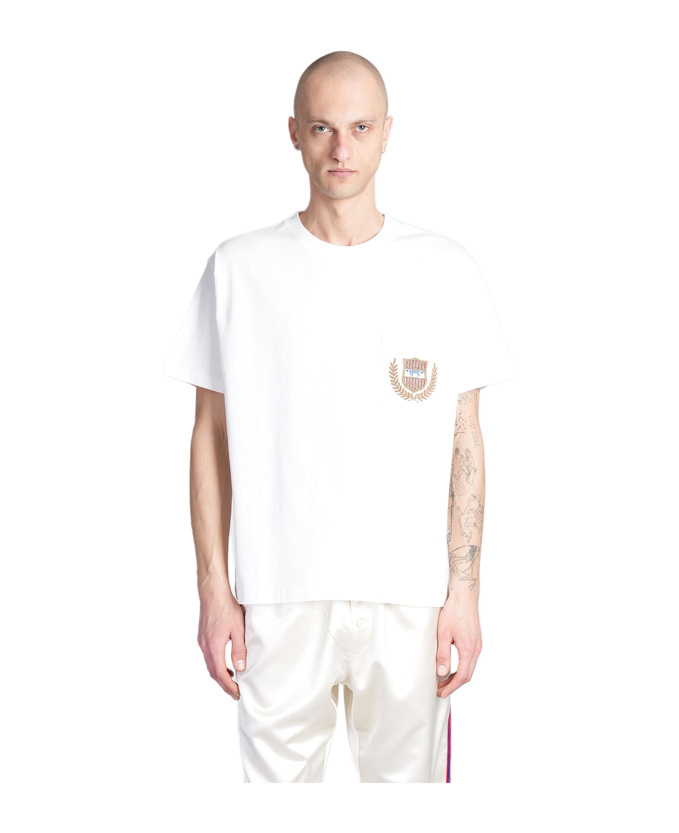 Bode T-shirt In White Cotton - white