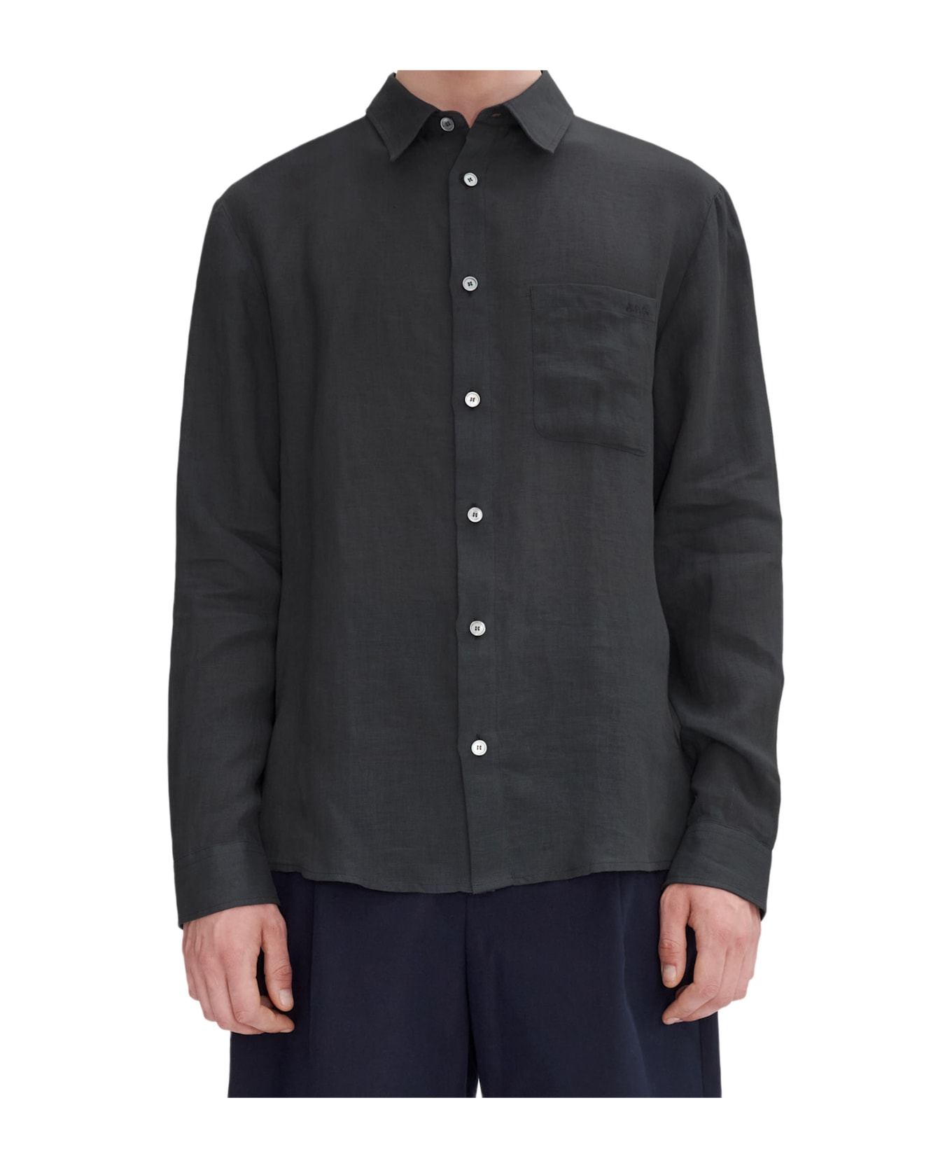 A.P.C. Chemise Cassel Logo - Lad Anthracite
