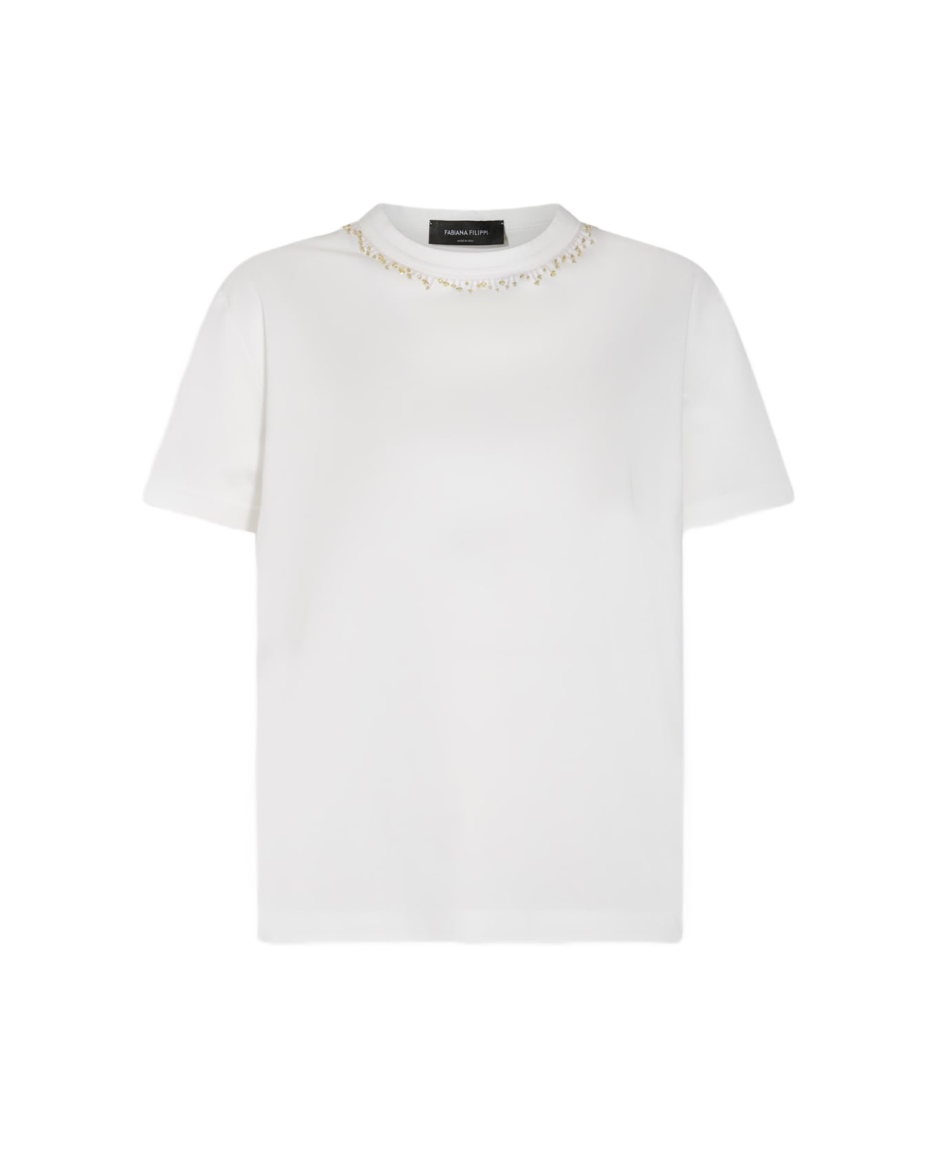 Fabiana Filippi White Cotton T-shirt - White