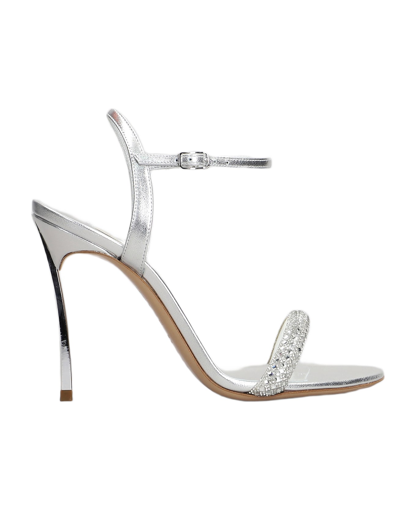 Casadei Julia Stratosphere Sandals In Silver Leather - silver
