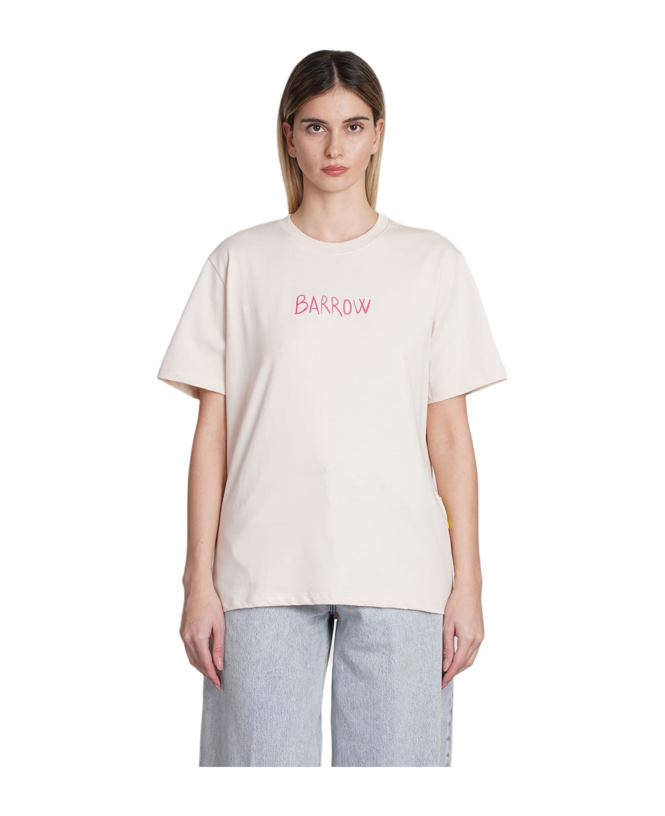 Barrow T-shirt In Beige Cotton - beige
