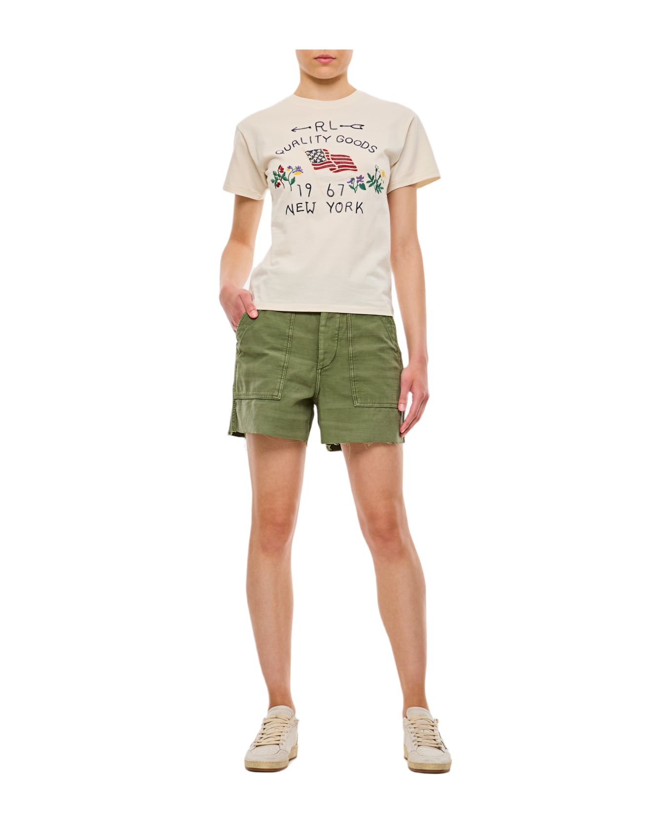 Polo Ralph Lauren Ricky Sht-n/a-flat Front - Green Tシャツ