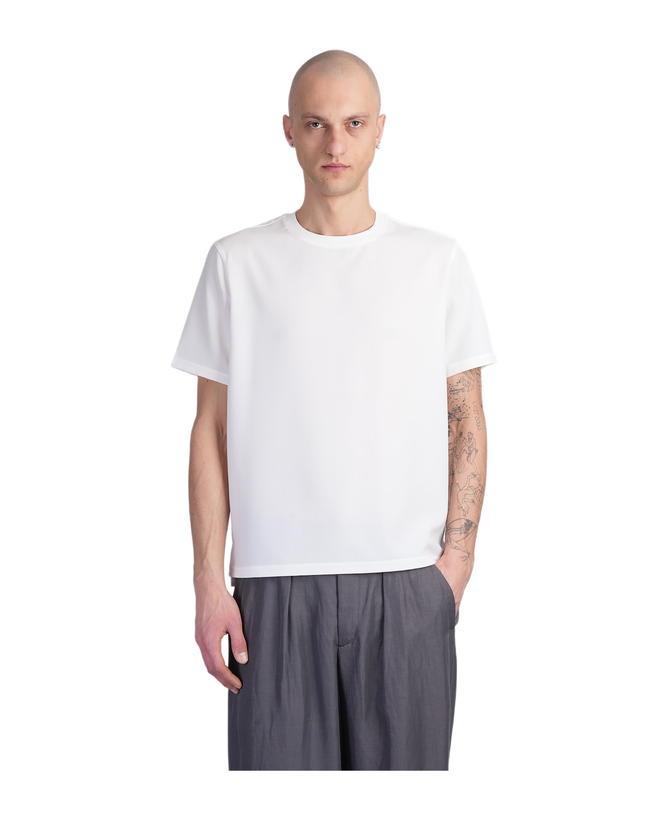 Attachment T-shirt In White Polyester - white