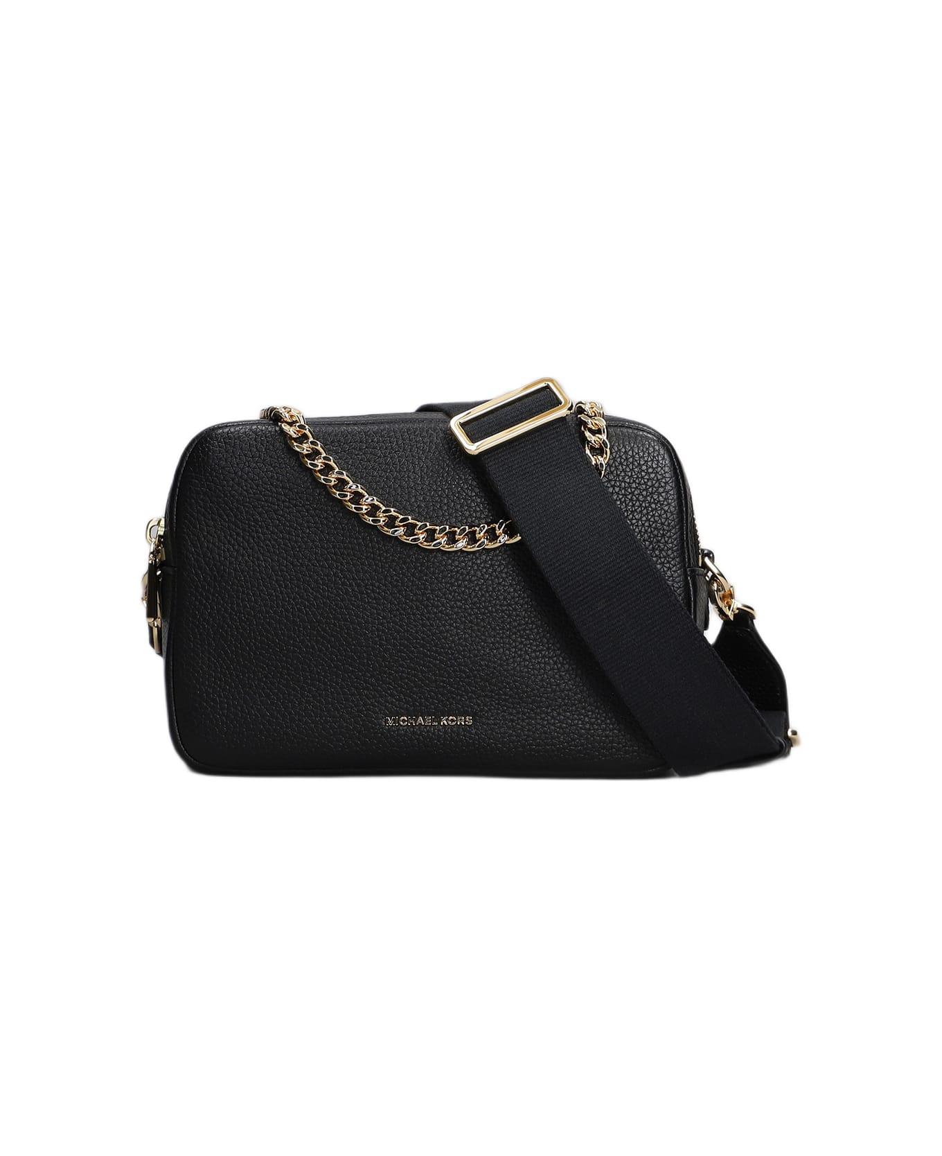 Michael Kors Bryant Shoulder Bag In Black Leather - black