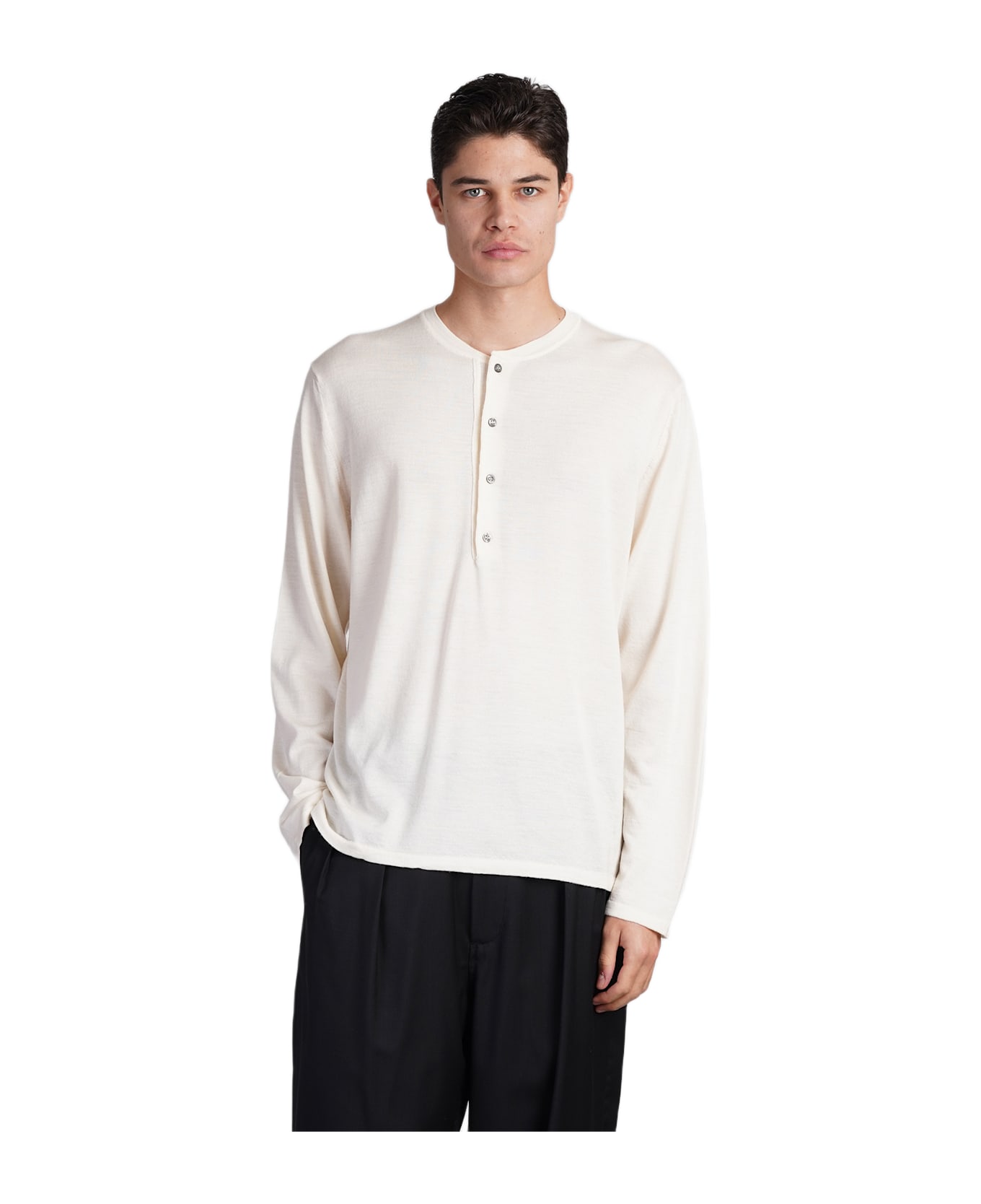 Seven Gauge Knitwear In Beige Wool - beige