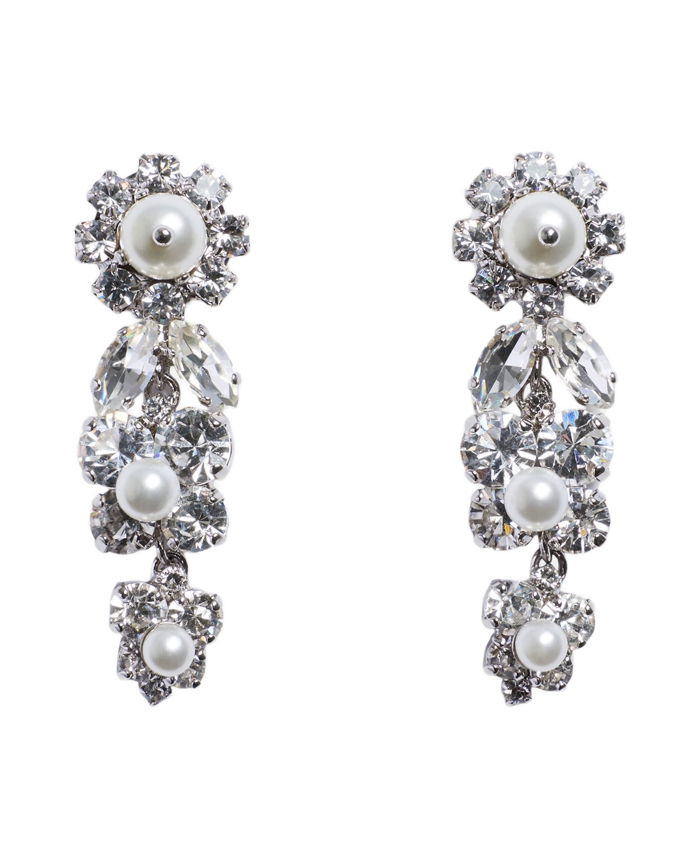 Simone Rocha Daisy Cluster Earrings - Silver