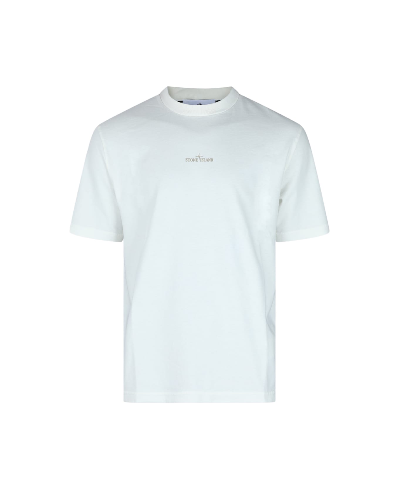 Stone Island Ivory Cotton T-shirt - White