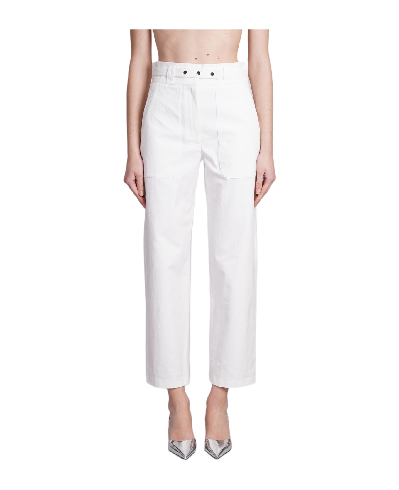 IRO Zoannah Pants In White Cotton - white