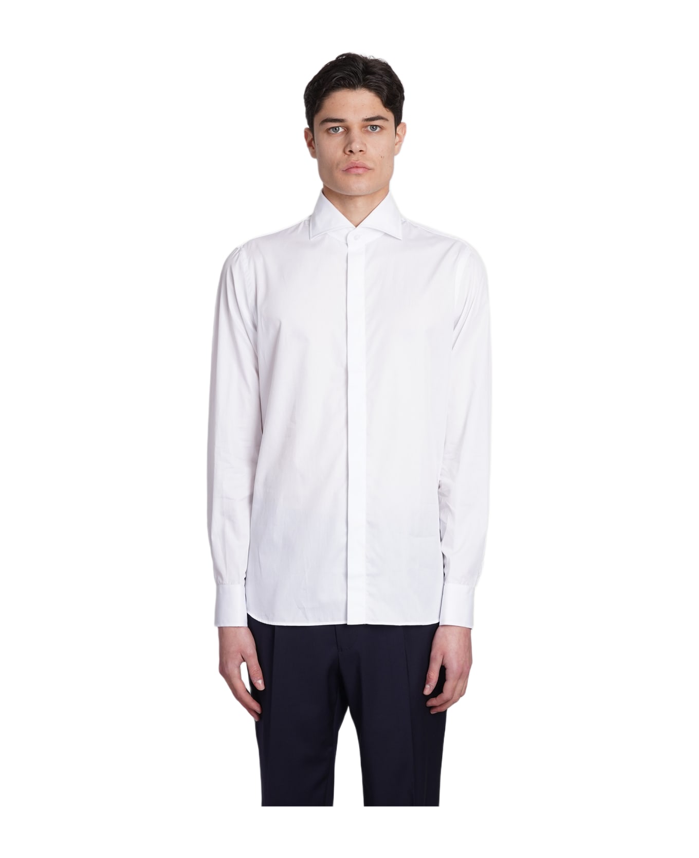 Tagliatore 0205 Shirt In White Cotton - white