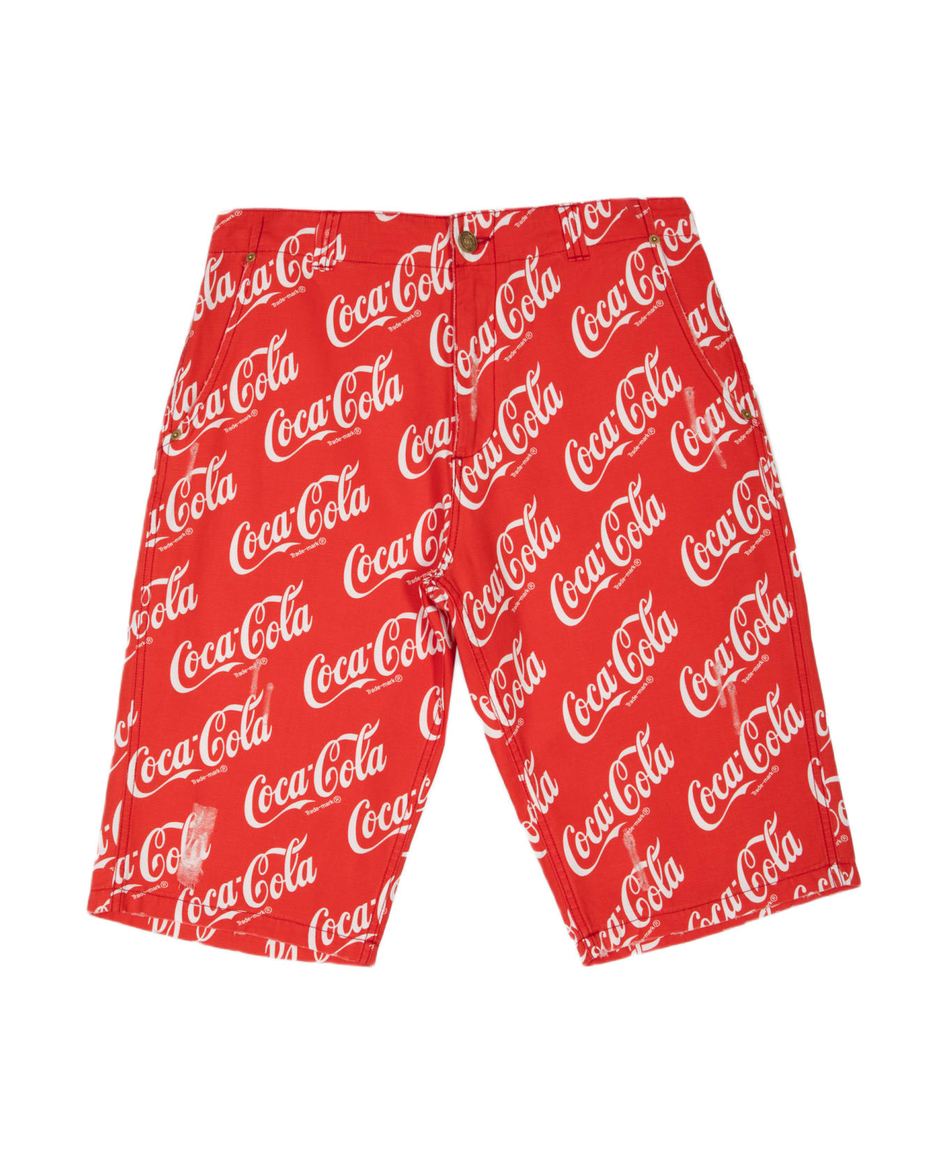 ERL Unisex Printed Canvas Shorts Woven Red canvas Coca Cola baggy shorts - Unisex Printed Canvas Short Woven - Rosso